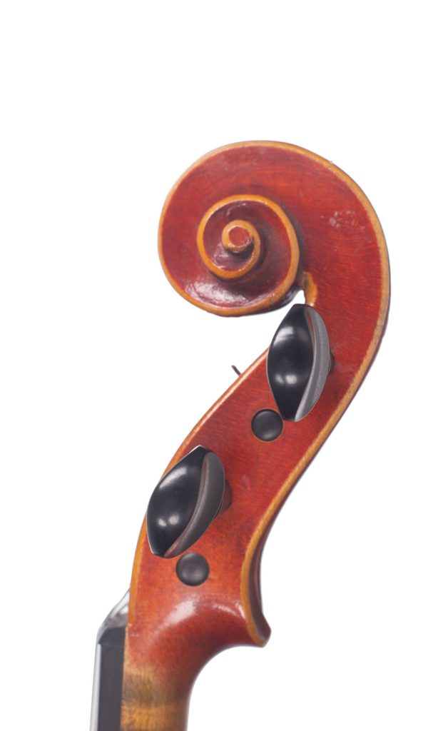 Violin, Workshop of Jérôme Thibouville-Lamy, Mirecourt, circa 1890 — scroll
