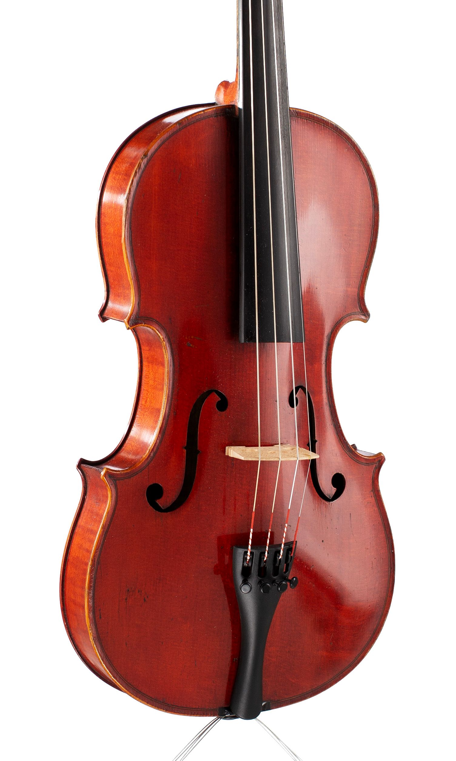 Violin, Workshop of Jérôme Thibouville-Lamy, Mirecourt, circa 1890 — angled view, 30°