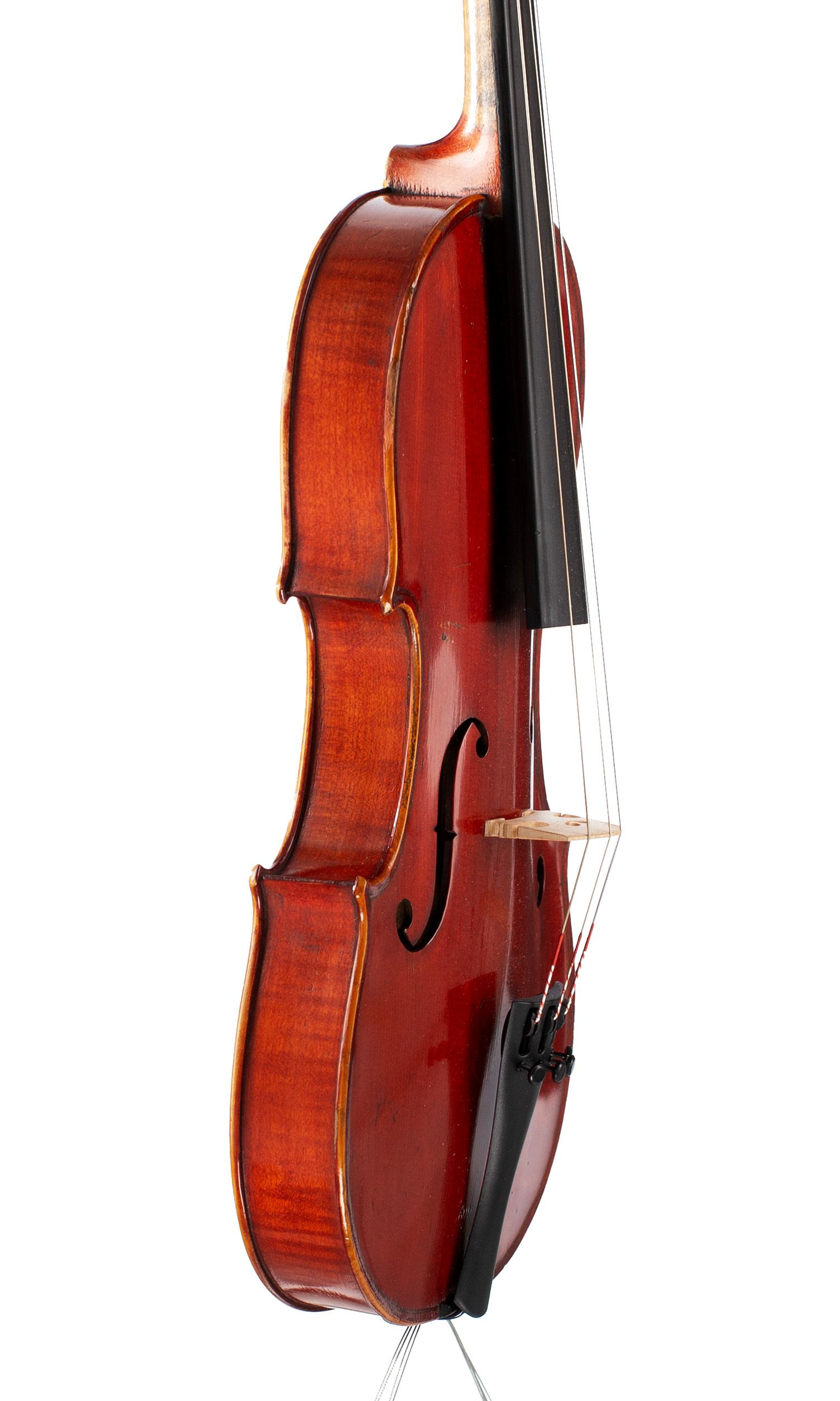 Violin, Workshop of Jérôme Thibouville-Lamy, Mirecourt, circa 1890 — angled view, 70°
