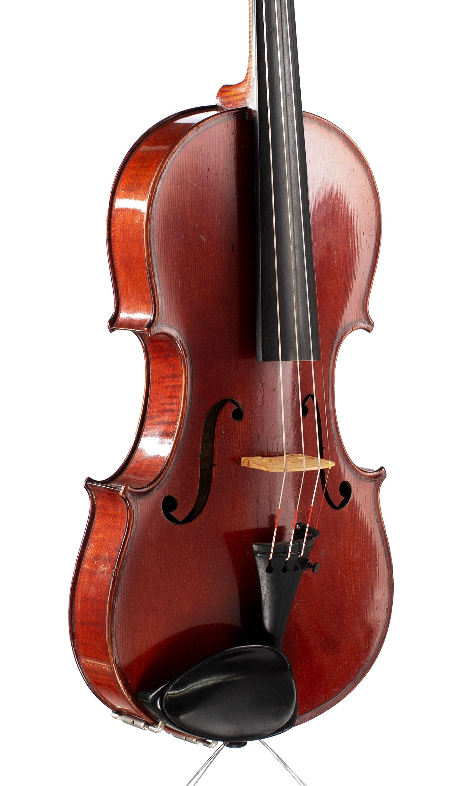 Violin, Workshop of Jérôme Thibouville-Lamy, Mirecourt, circa 1900 — angled view, 40°