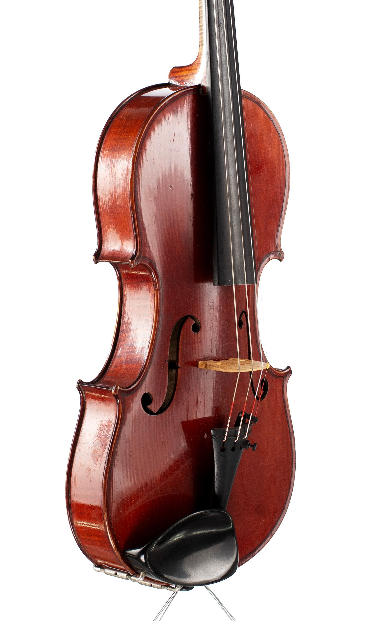 Violin, Workshop of Jérôme Thibouville-Lamy, Mirecourt, circa 1900 — angled view, 50°