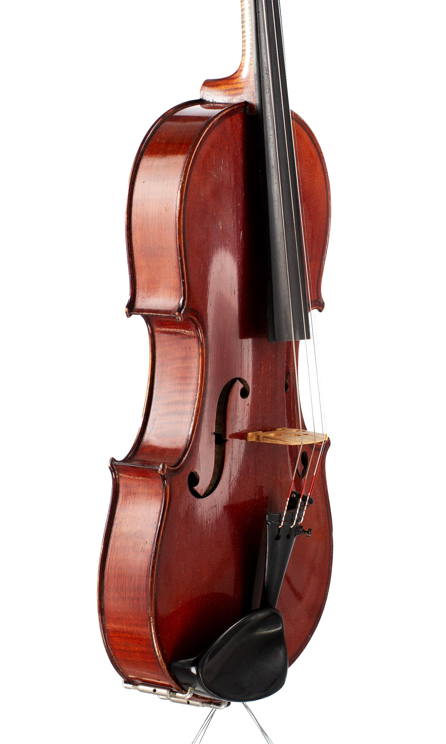 Violin, Workshop of Jérôme Thibouville-Lamy, Mirecourt, circa 1900 — angled view, 60°