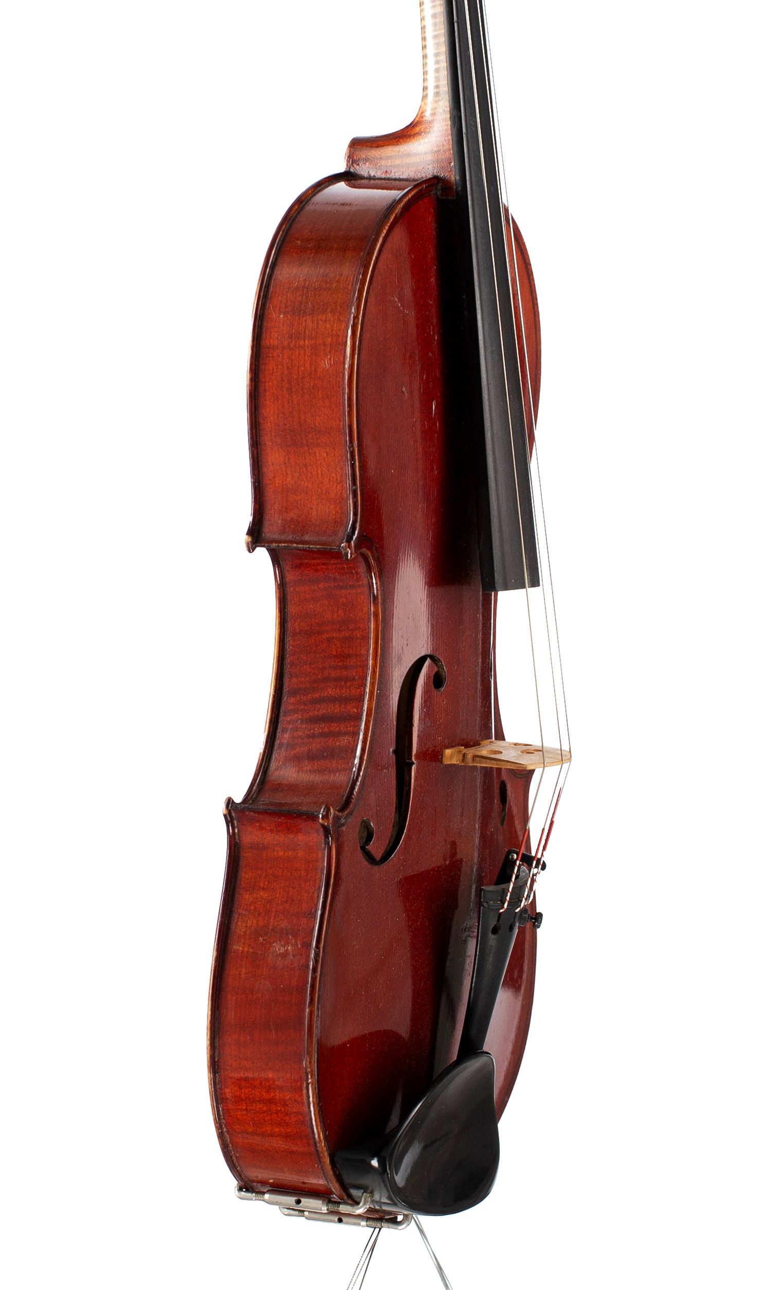 Violin, Workshop of Jérôme Thibouville-Lamy, Mirecourt, circa 1900 — angled view, 70°