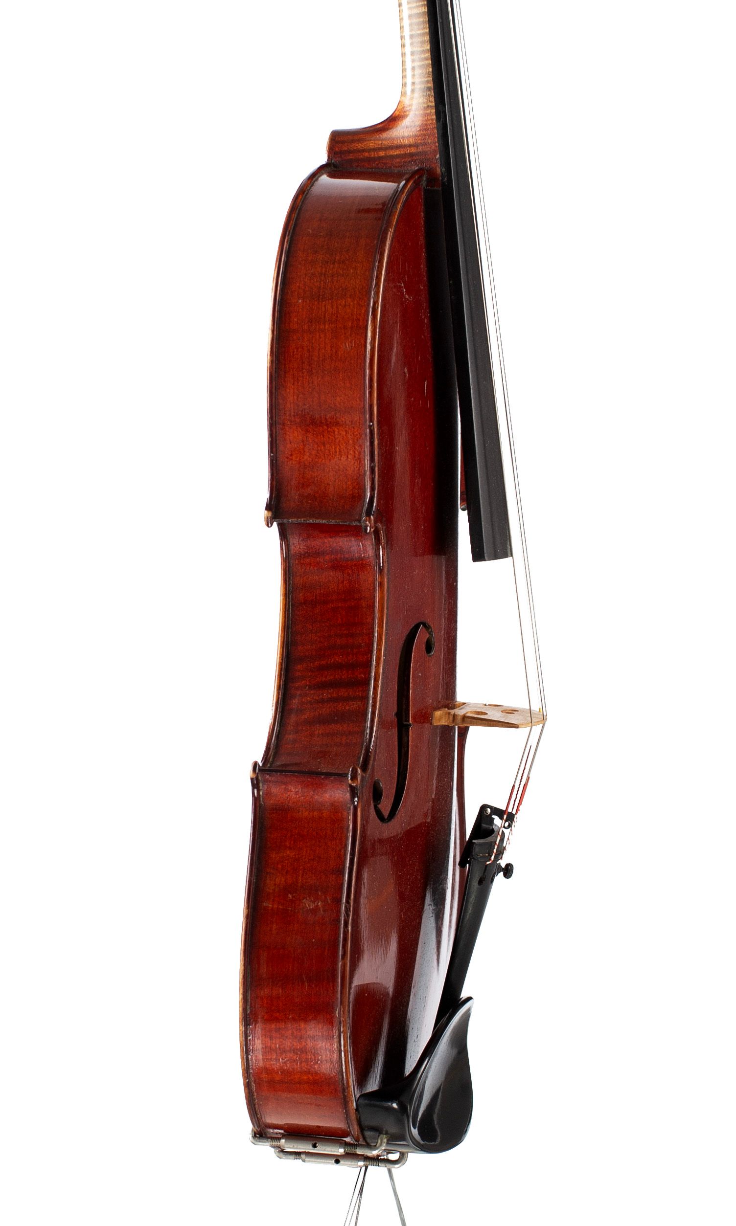 Violin, Workshop of Jérôme Thibouville-Lamy, Mirecourt, circa 1900 — angled view, 80°