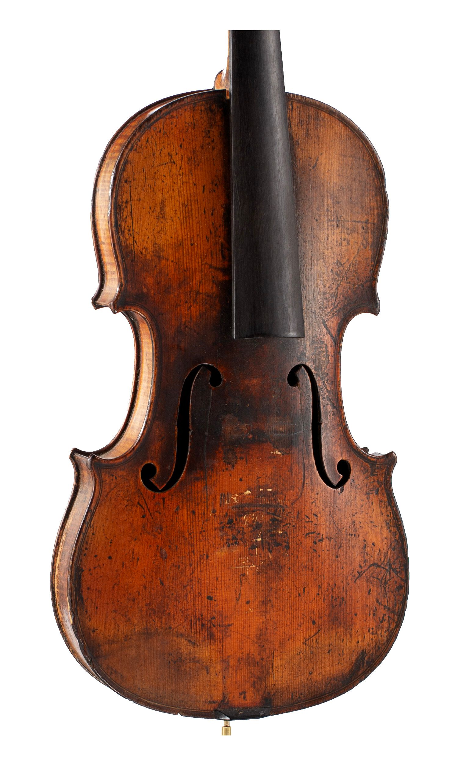 Violin, Workshop of Grandjon, Mirecourt, circa 1860 — angled view, 20°