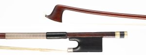 A silver-mounted violin bow by Charles Nicolas Bazin, Mirecourt, circa 1890 — head and frog