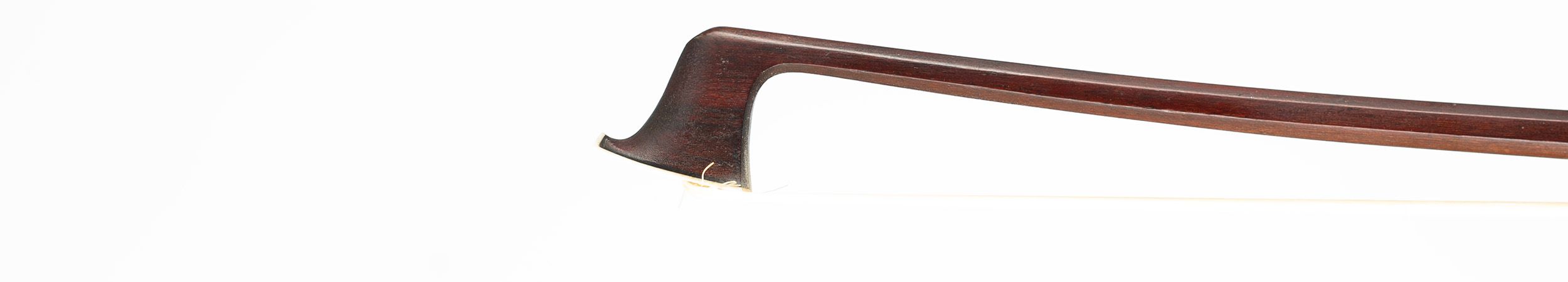 A silver-mounted violin bow by Lothar Hermann, Markneukirchen, circa 1950 — head