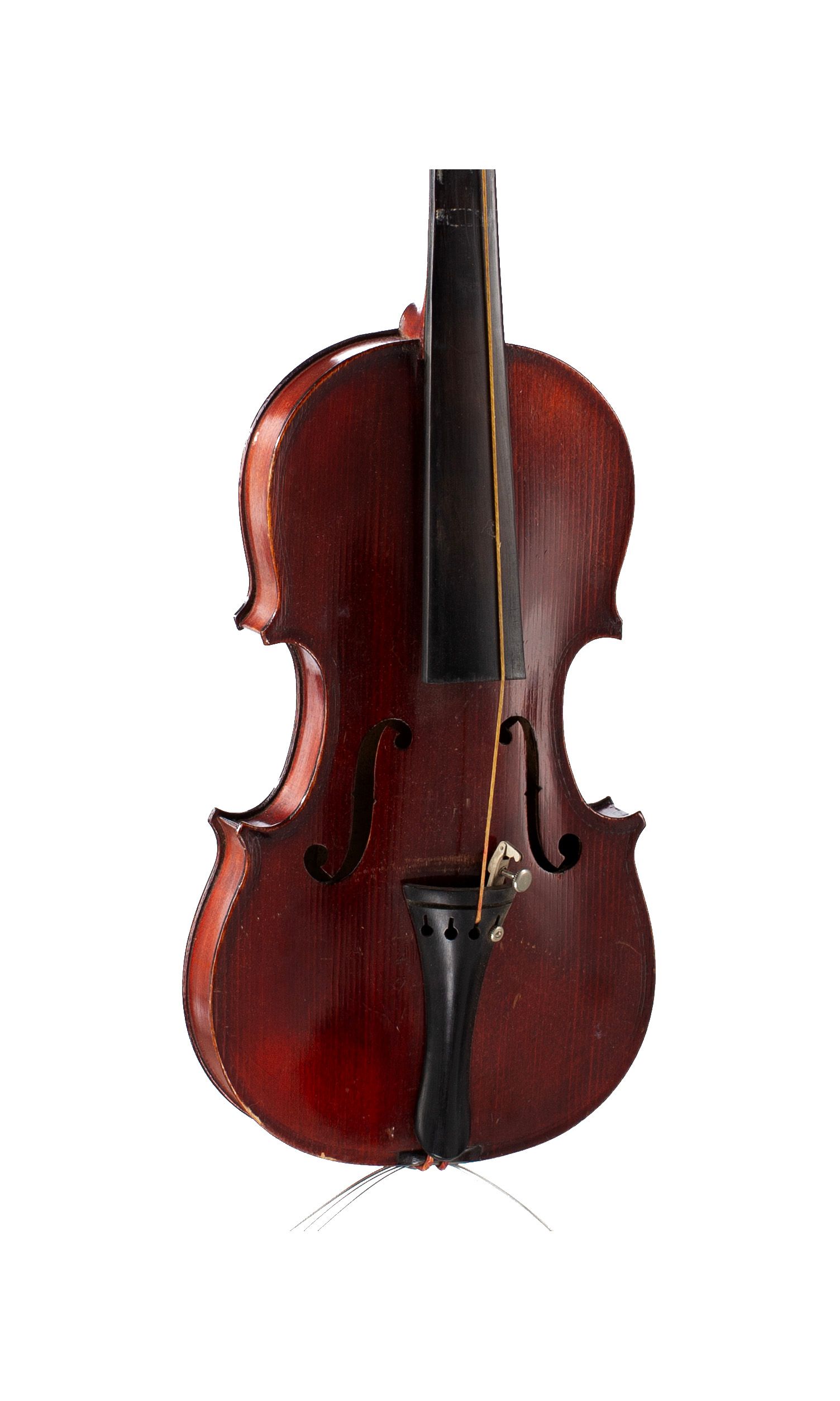 Small sized violin, Workshop of Jérôme Thibouville-Lamy, Mirecourt, circa 1890 — angled view, 20°
