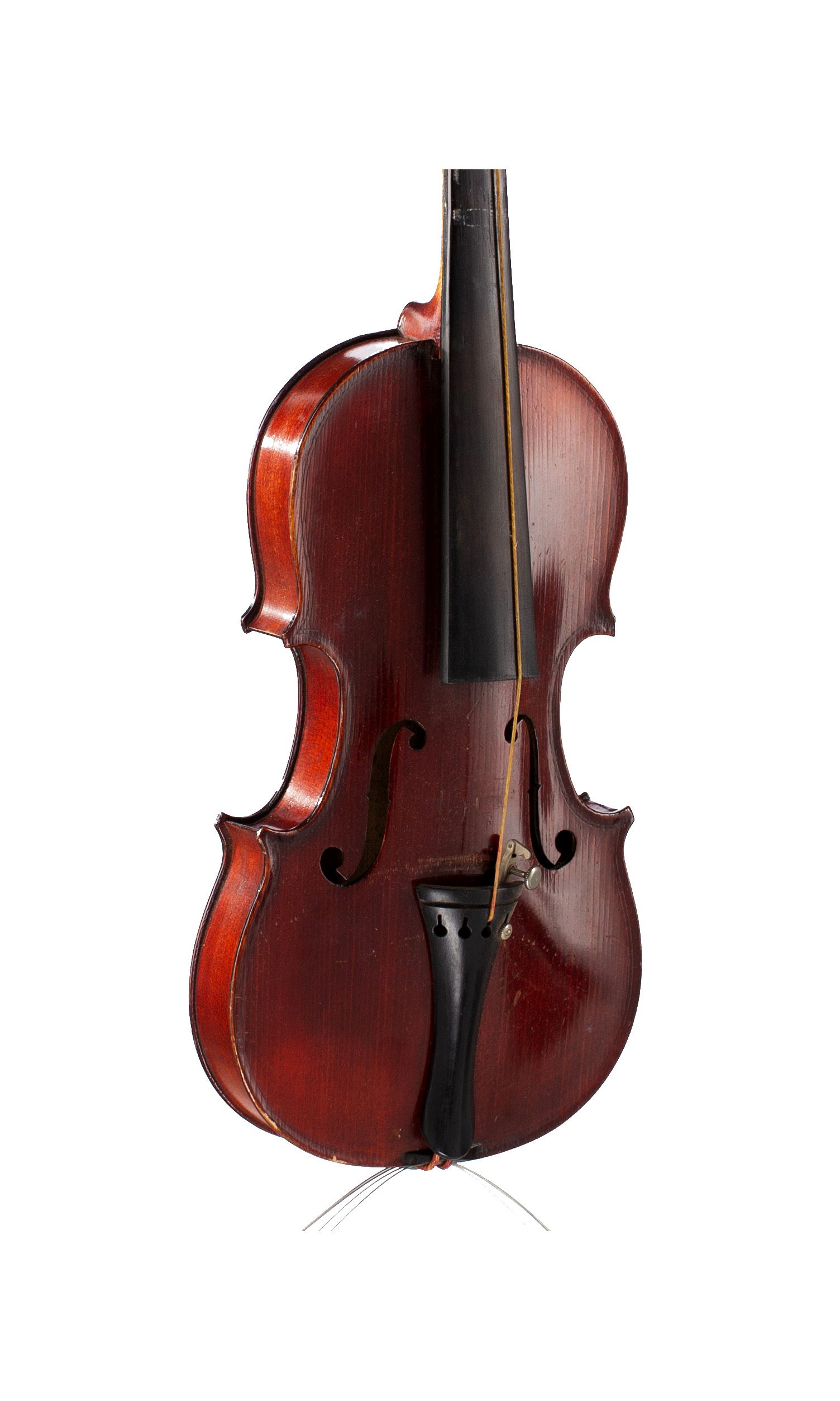 Small sized violin, Workshop of Jérôme Thibouville-Lamy, Mirecourt, circa 1890 — angled view, 30°