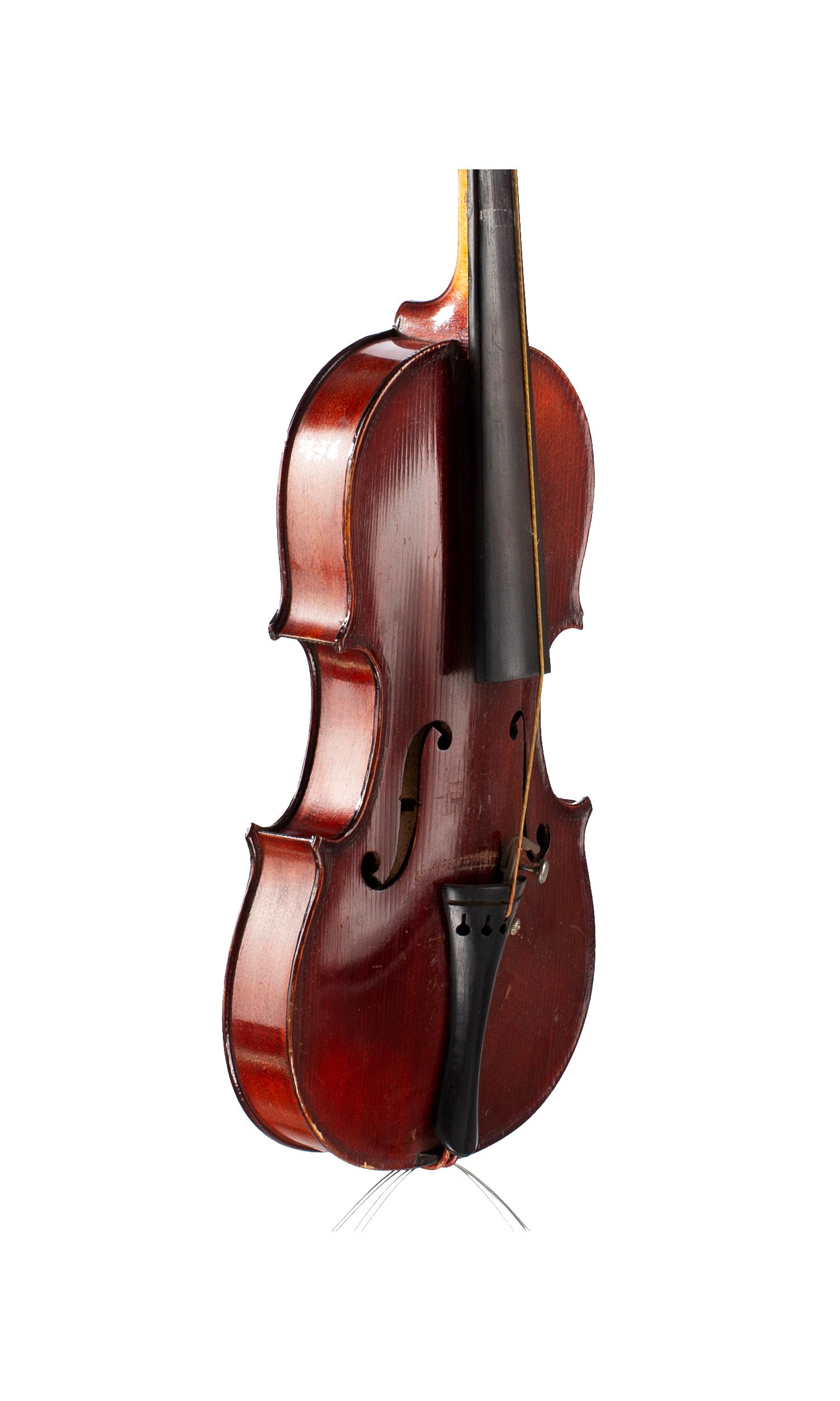 Small sized violin, Workshop of Jérôme Thibouville-Lamy, Mirecourt, circa 1890 — angled view, 50°