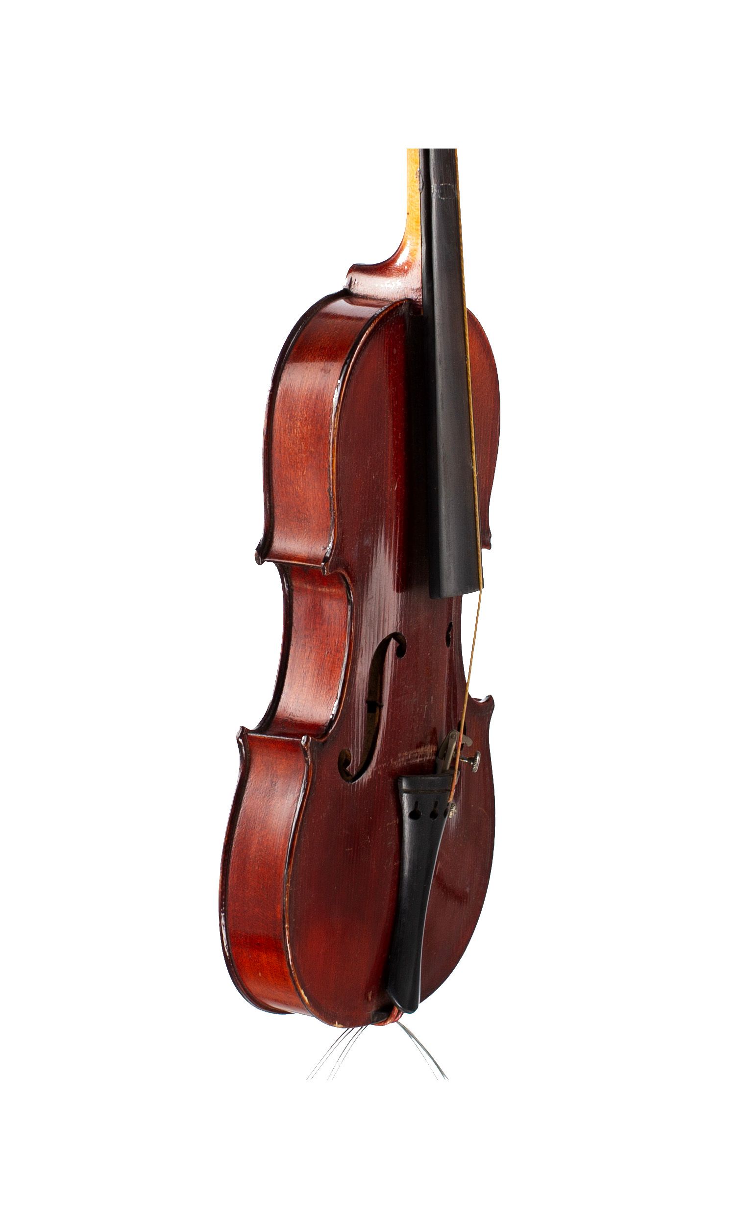 Small sized violin, Workshop of Jérôme Thibouville-Lamy, Mirecourt, circa 1890 — angled view, 60°