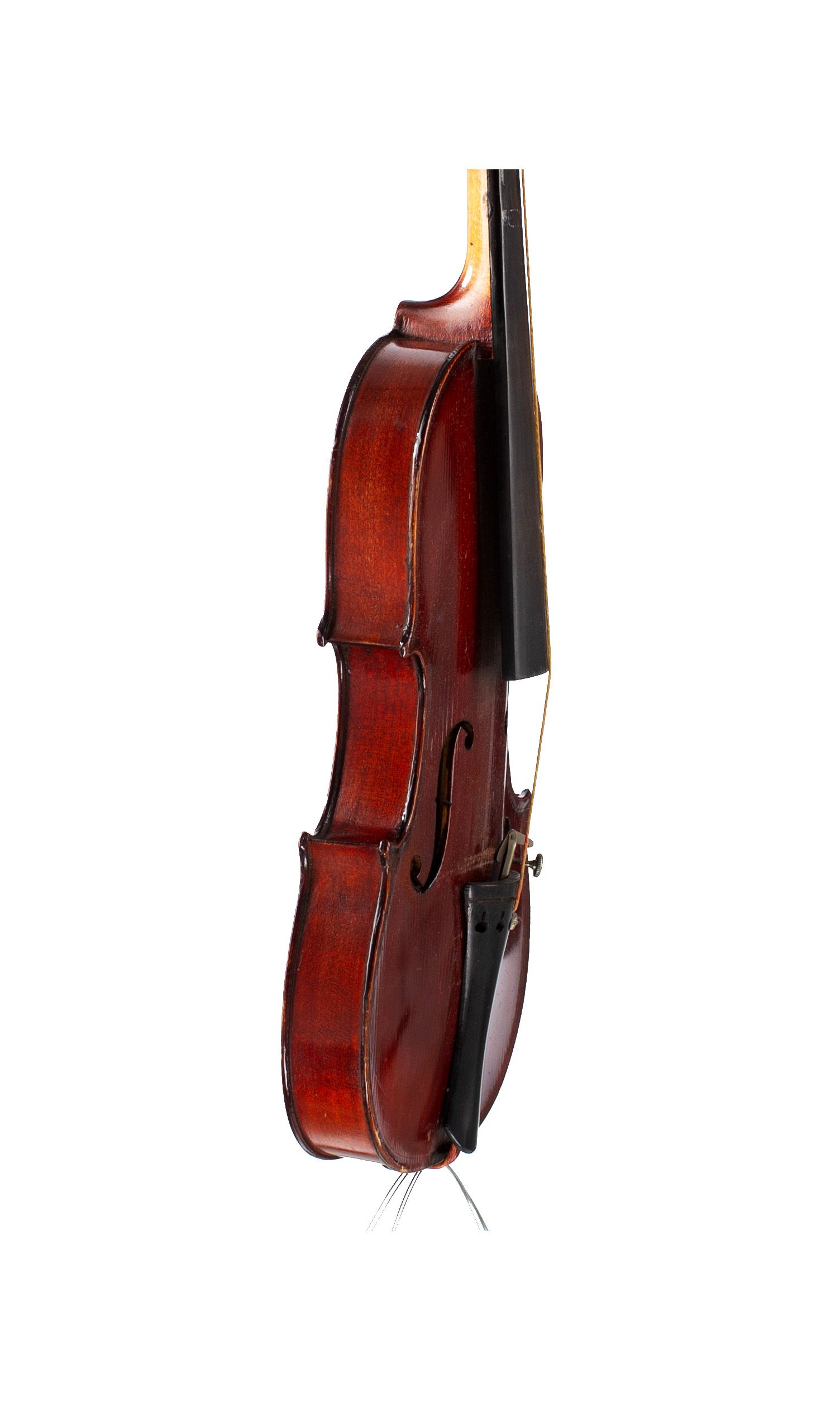 Small sized violin, Workshop of Jérôme Thibouville-Lamy, Mirecourt, circa 1890 — angled view, 70°