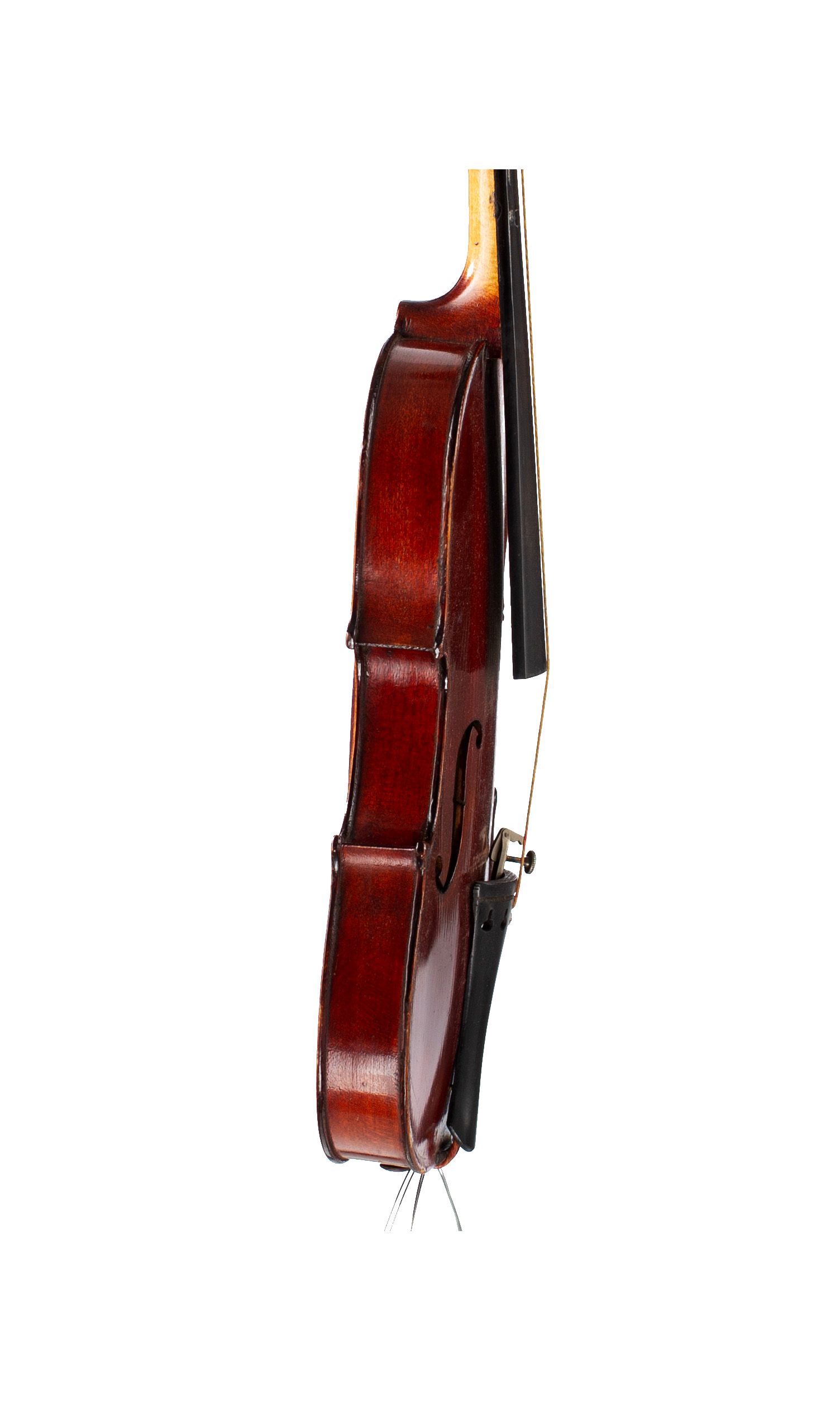 Small sized violin, Workshop of Jérôme Thibouville-Lamy, Mirecourt, circa 1890 — angled view, 80°