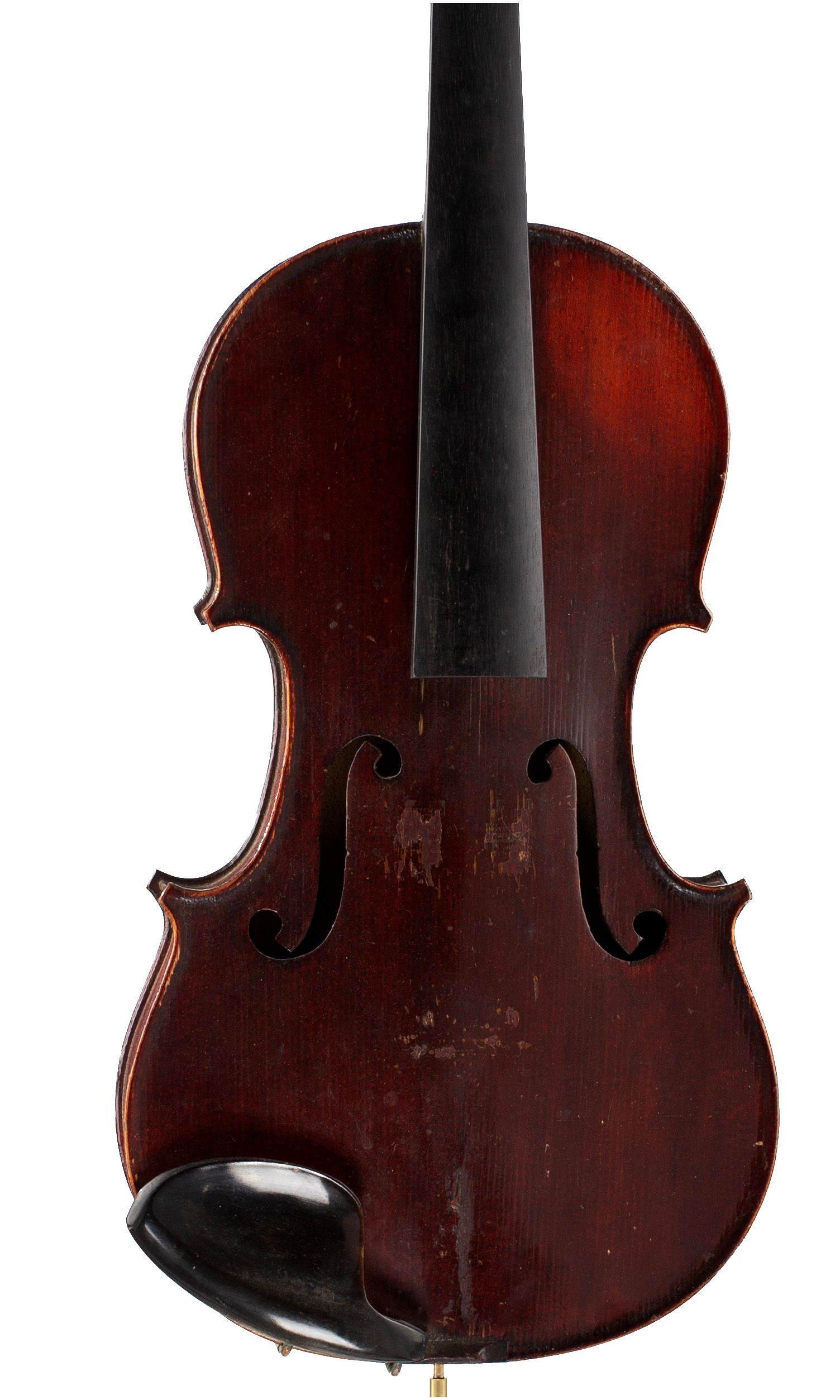Violin, Workshop of Jérôme Thibouville-Lamy, Mirecourt, circa 1900 — angled view, 10°