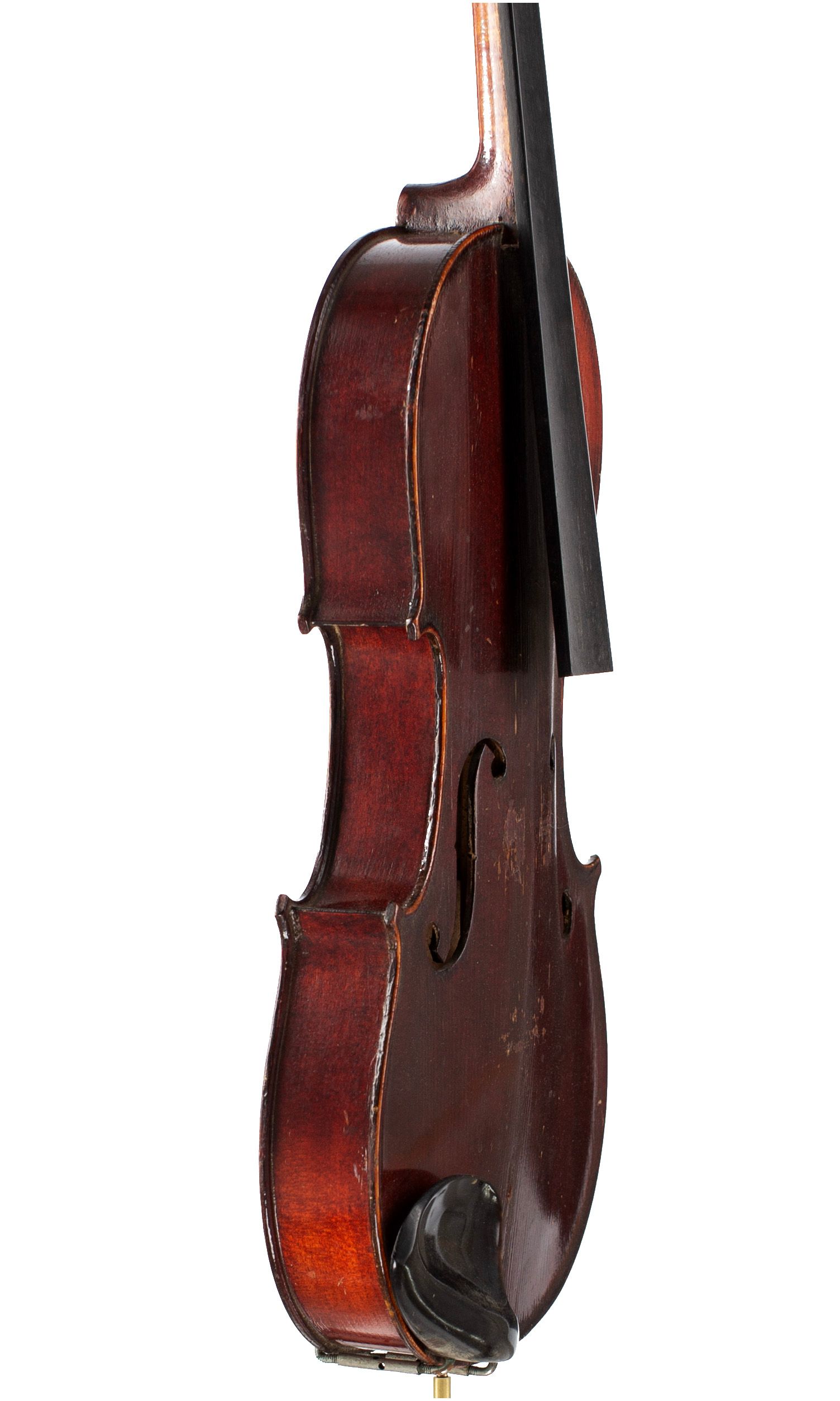 Violin, Workshop of Jérôme Thibouville-Lamy, Mirecourt, circa 1900 — angled view, 70°