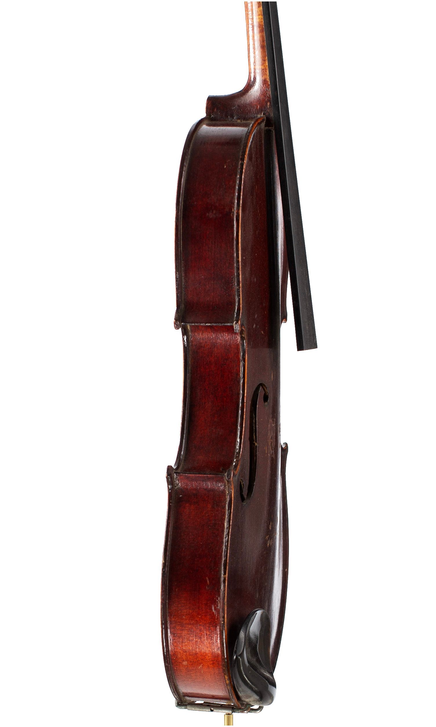 Violin, Workshop of Jérôme Thibouville-Lamy, Mirecourt, circa 1900 — angled view, 80°