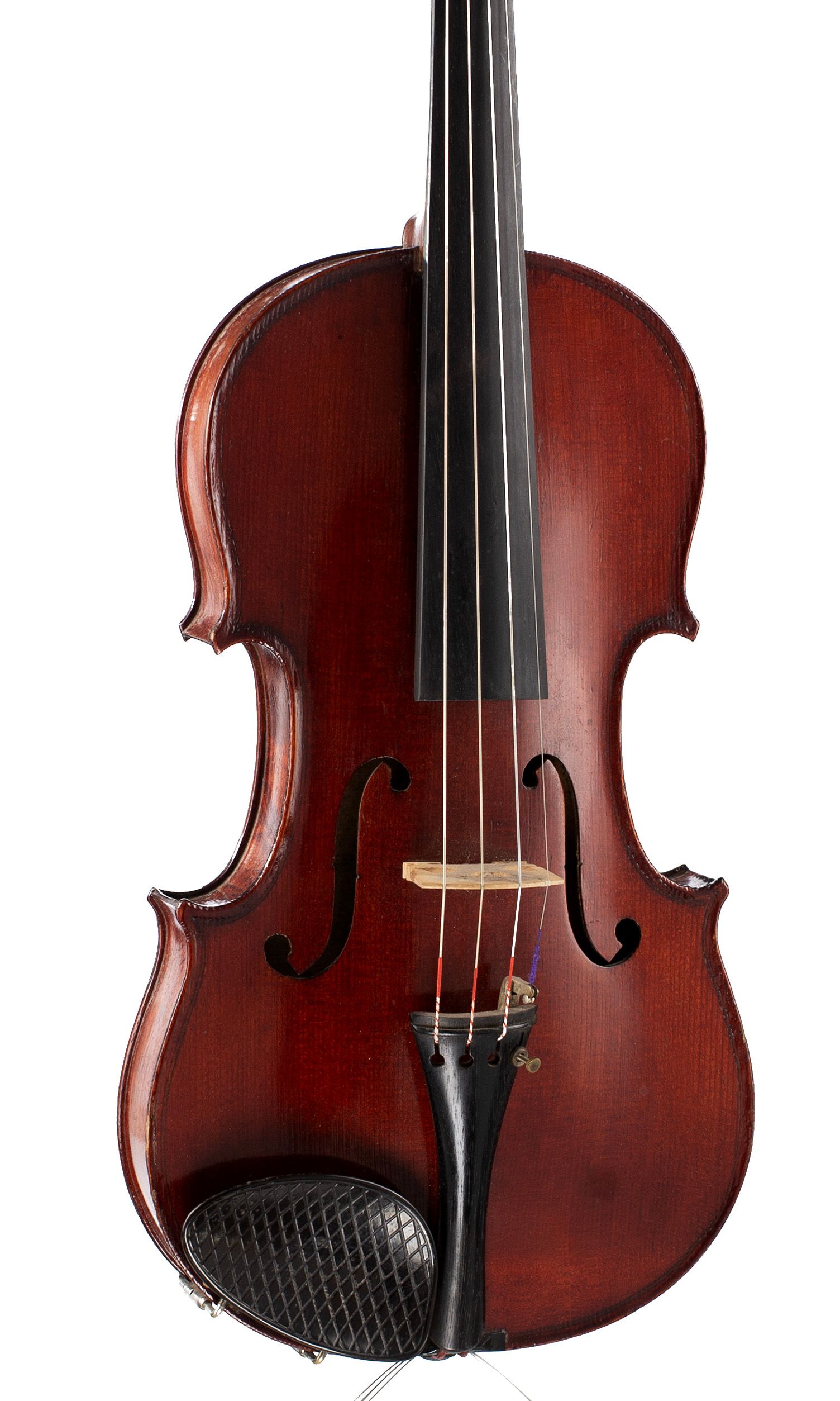 Violin, Workshop of Jérôme Thibouville-Lamy, Mirecourt, circa 1900 — angled view, 20°