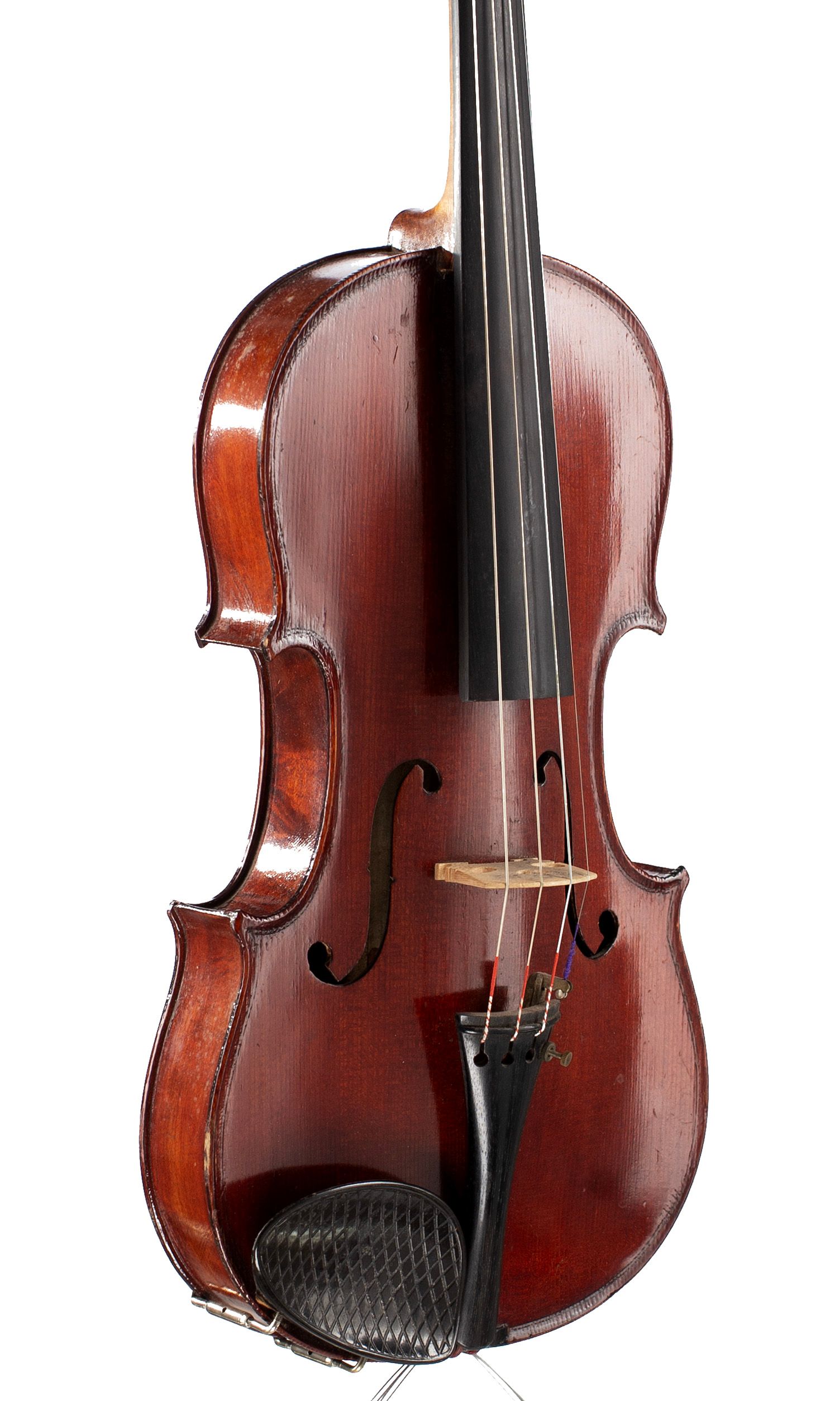Violin, Workshop of Jérôme Thibouville-Lamy, Mirecourt, circa 1900 — angled view, 40°