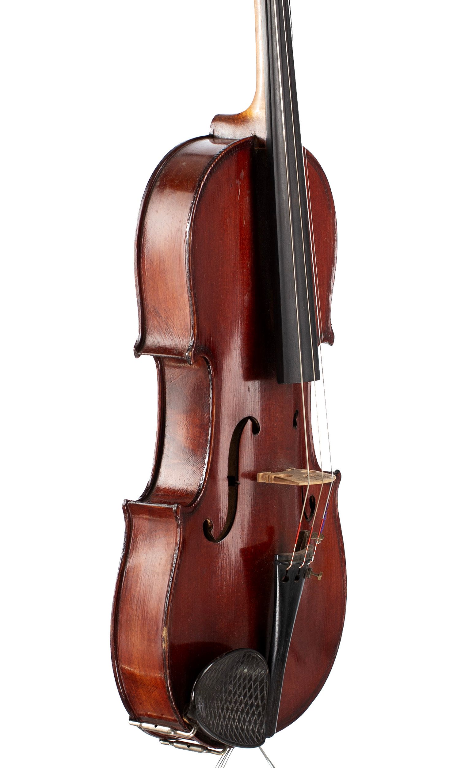 Violin, Workshop of Jérôme Thibouville-Lamy, Mirecourt, circa 1900 — angled view, 60°