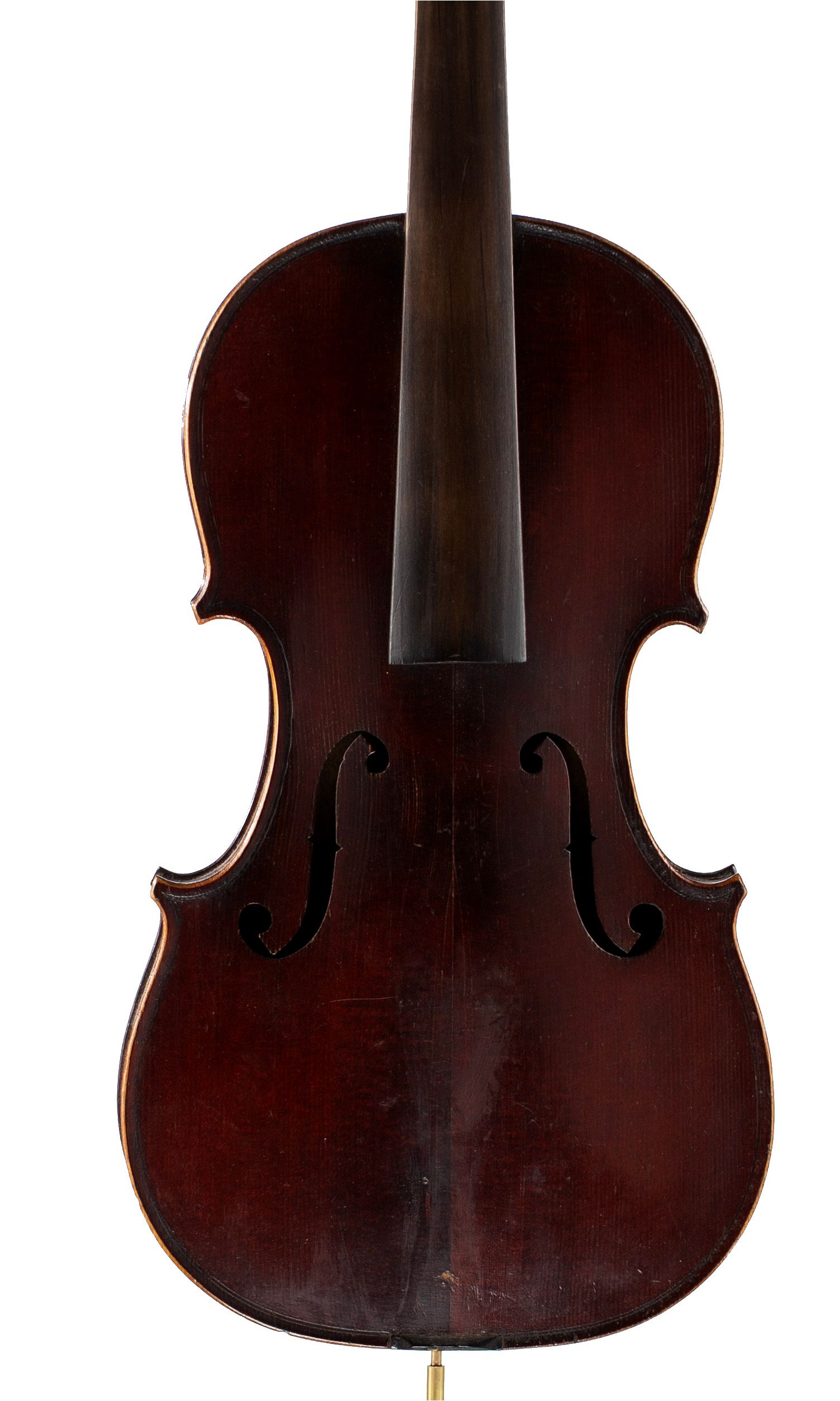 Violin, Workshop of Jérôme Thibouville-Lamy, Mirecourt, circa 1890 — angled view, 10°