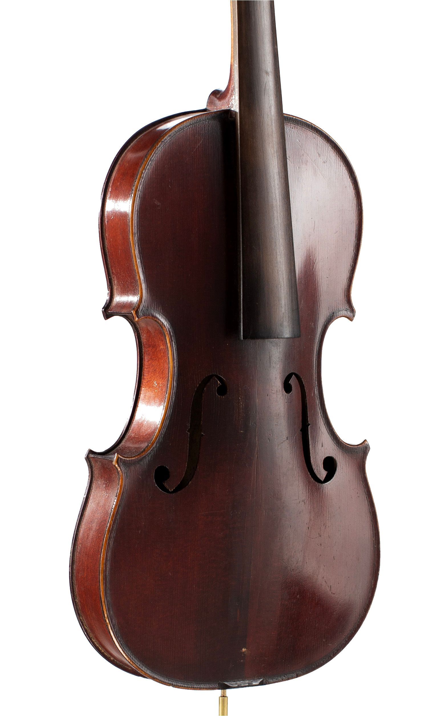 Violin, Workshop of Jérôme Thibouville-Lamy, Mirecourt, circa 1890 — angled view, 40°