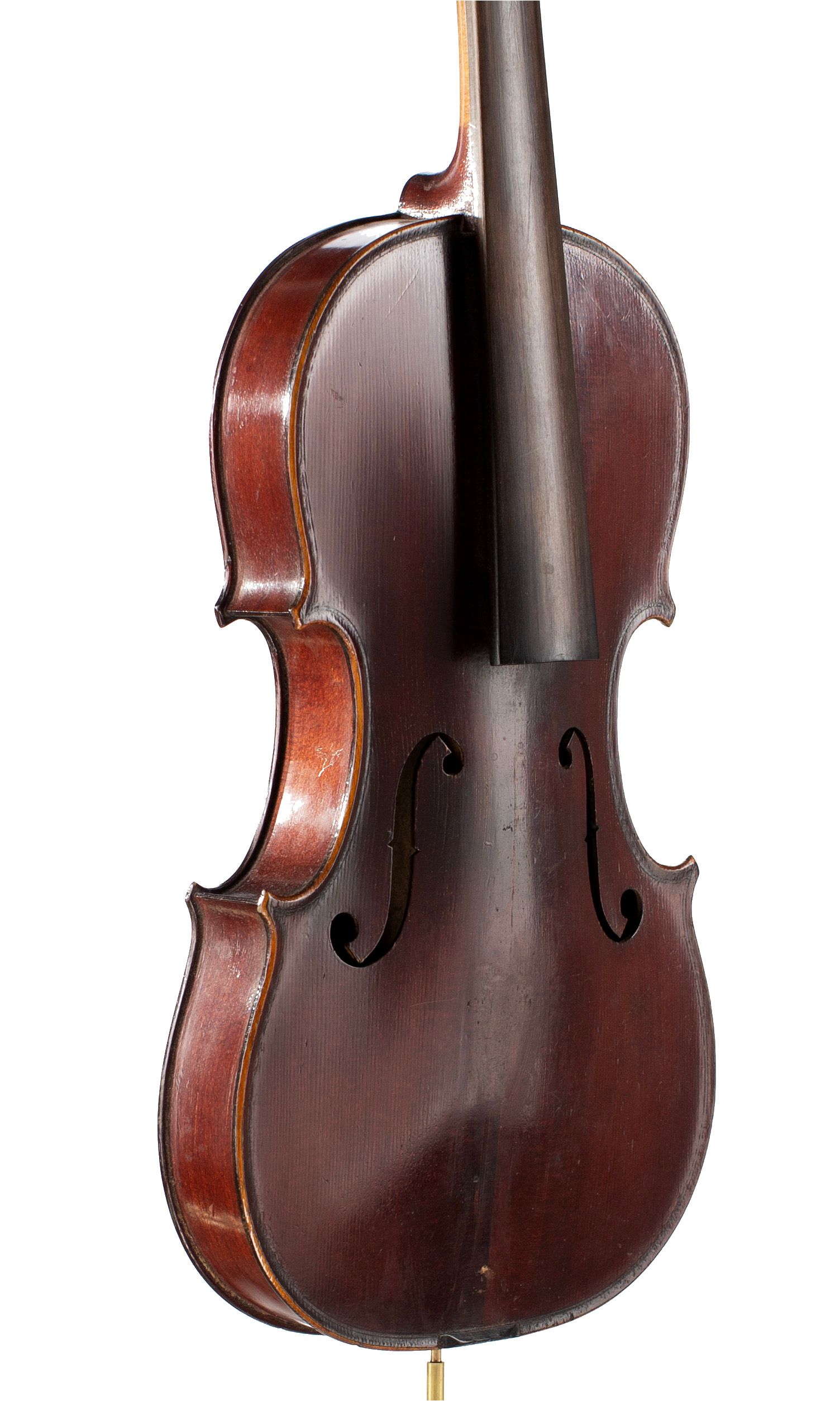 Violin, Workshop of Jérôme Thibouville-Lamy, Mirecourt, circa 1890 — angled view, 50°