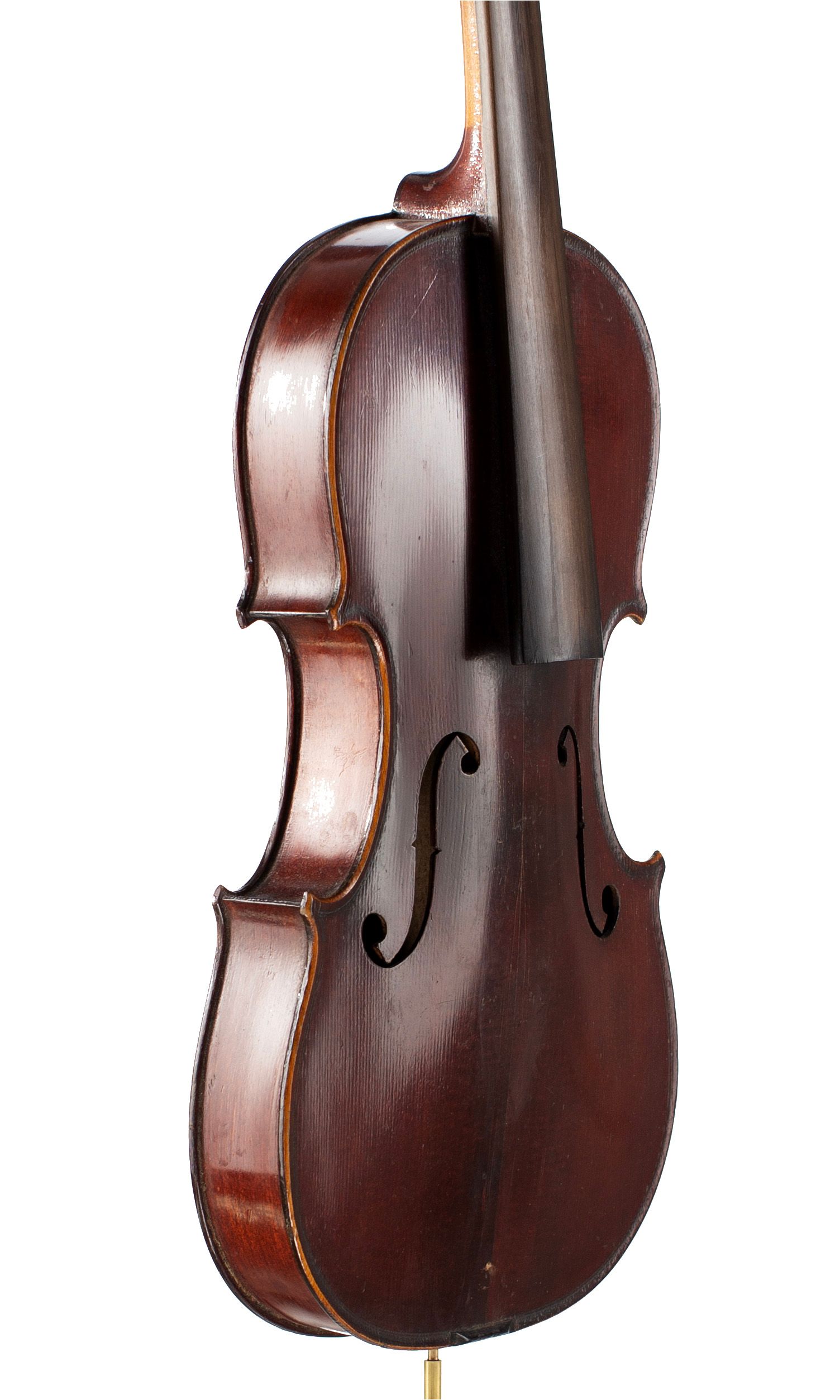 Violin, Workshop of Jérôme Thibouville-Lamy, Mirecourt, circa 1890 — angled view, 60°