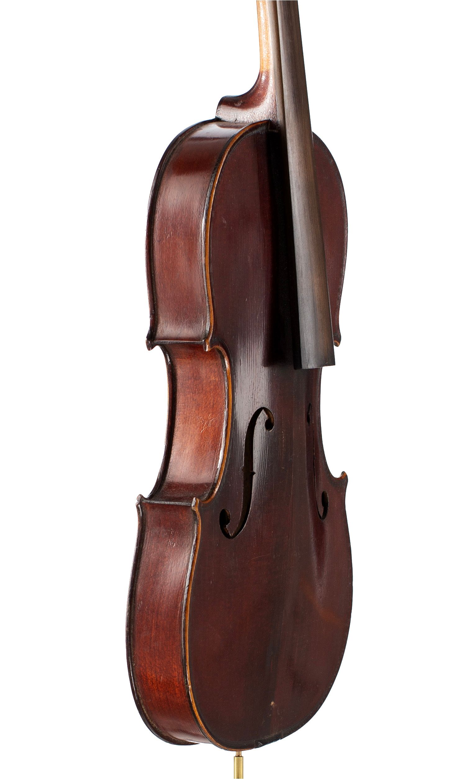 Violin, Workshop of Jérôme Thibouville-Lamy, Mirecourt, circa 1890 — angled view, 70°