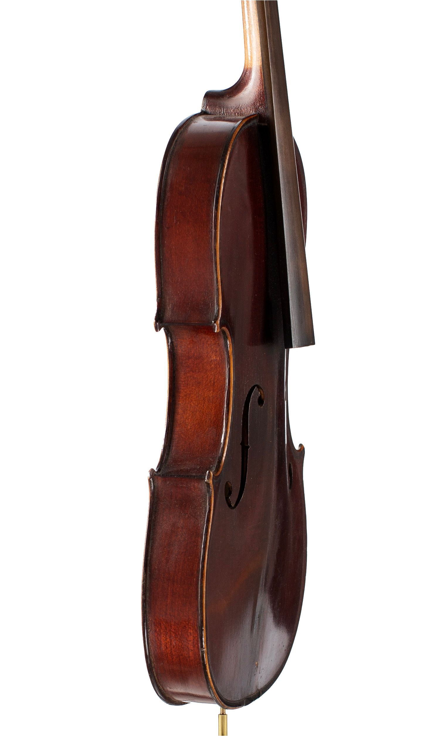 Violin, Workshop of Jérôme Thibouville-Lamy, Mirecourt, circa 1890 — angled view, 80°