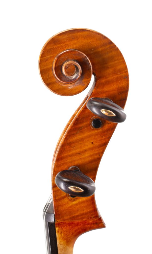 Cello by Antoine Marius Richelme, Marseille, 1884 — scroll