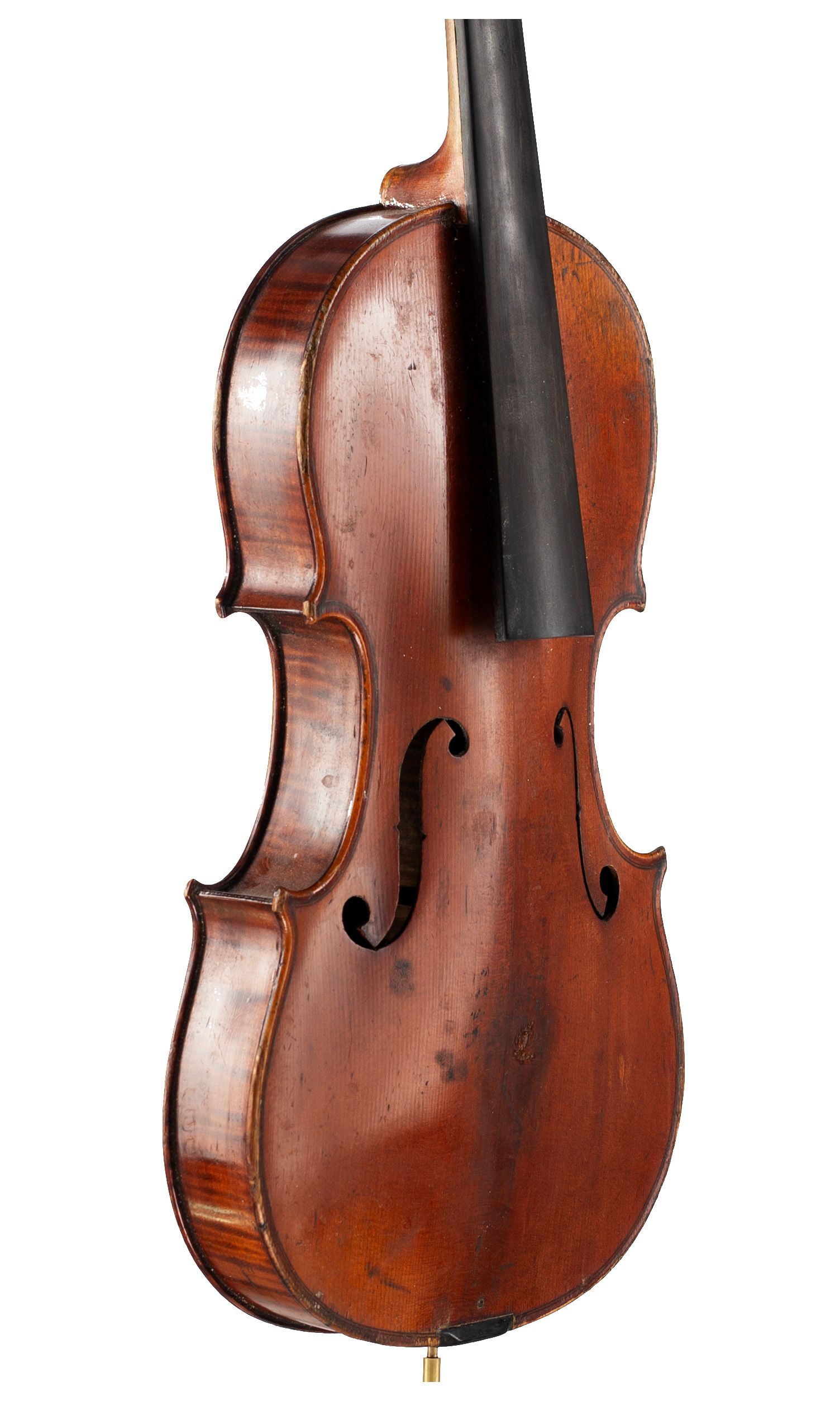 Violin, Workshop of Jérôme Thibouville-Lamy, Mirecourt, circa 1920 — angled view, 50°