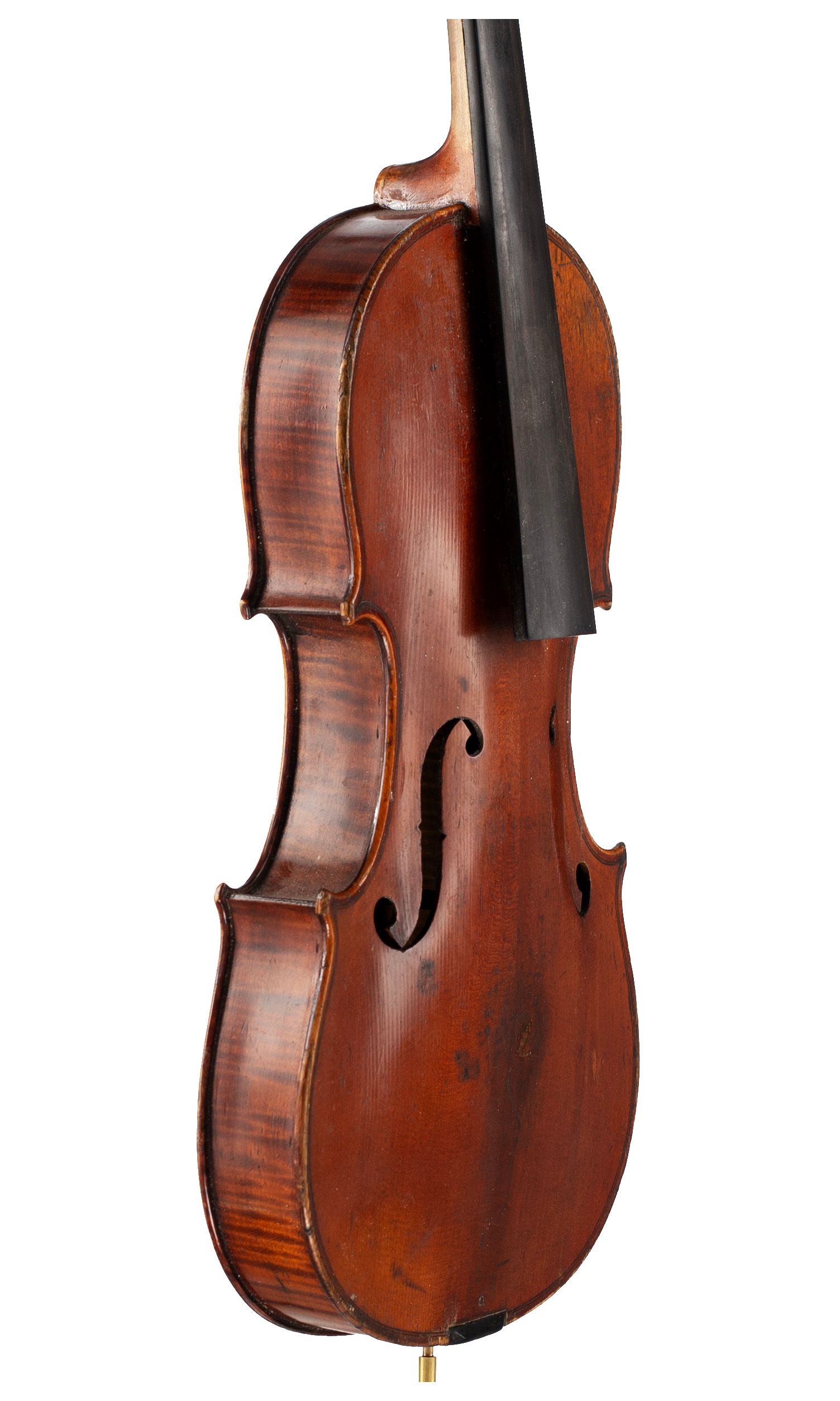 Violin, Workshop of Jérôme Thibouville-Lamy, Mirecourt, circa 1920 — angled view, 60°