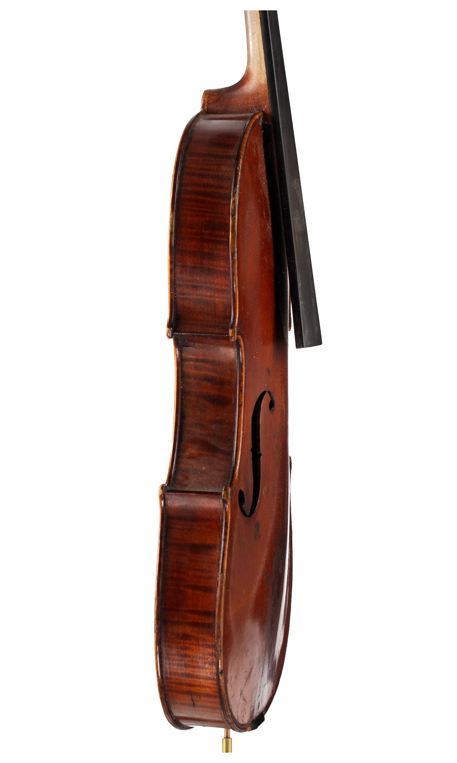 Violin, Workshop of Jérôme Thibouville-Lamy, Mirecourt, circa 1920 — angled view, 80°