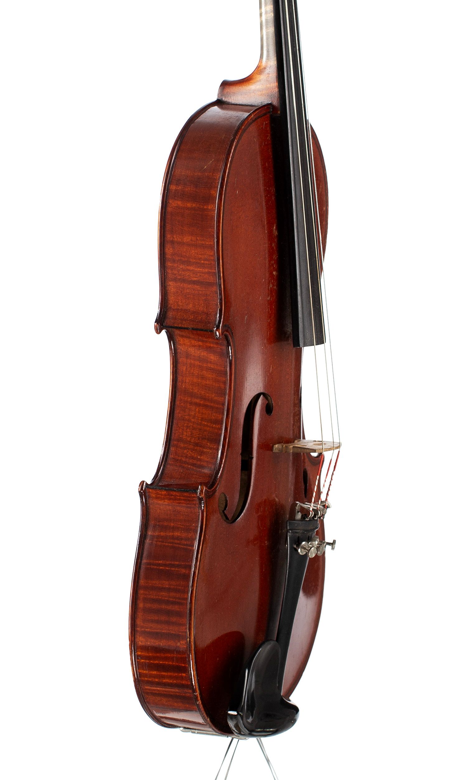 Violin, Workshop of Jérôme Thibouville-Lamy, Mirecourt, circa 1900 — angled view, 70°