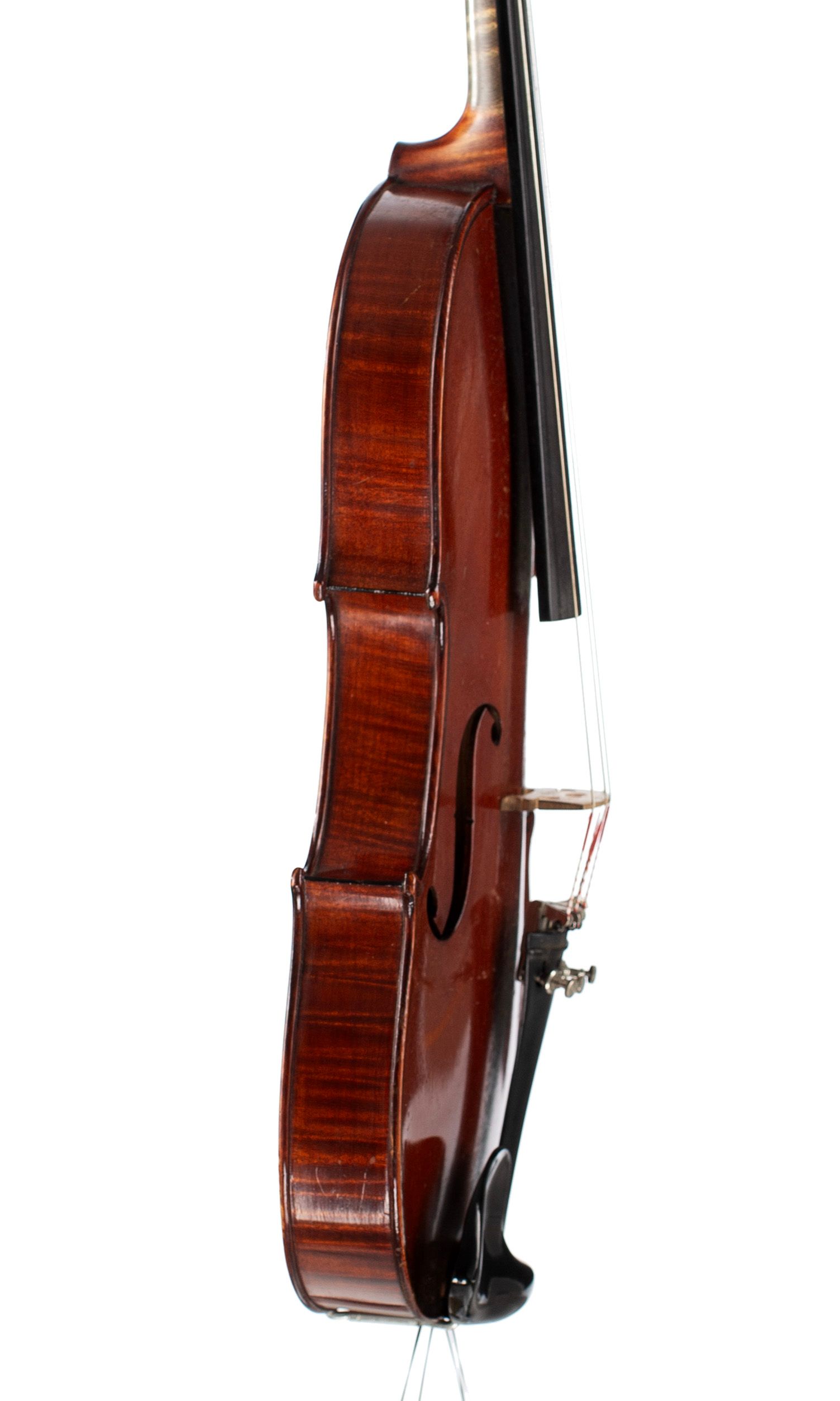 Violin, Workshop of Jérôme Thibouville-Lamy, Mirecourt, circa 1900 — angled view, 80°