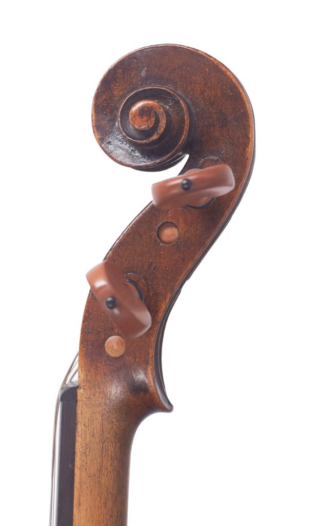Violin, Workshop of Nicolas Augustin Chappuy, circa 1800 — scroll