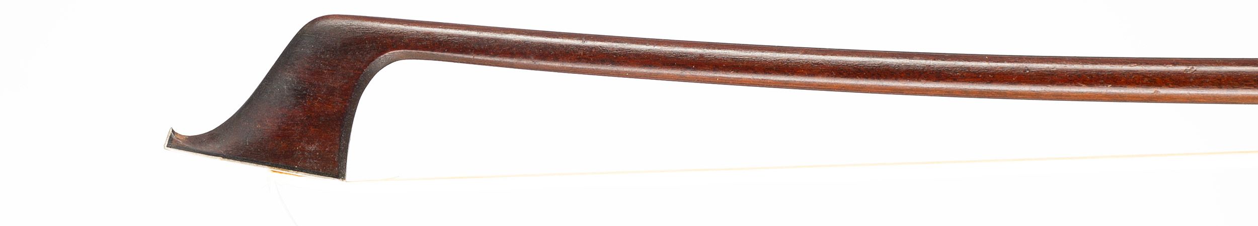 A silver-mounted cello bow by W. E. Hill & Son, London, circa 1920 — head