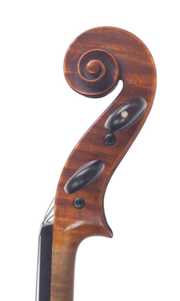 Violin by Job Ardern, Wilmslow, circa 1900 — scroll