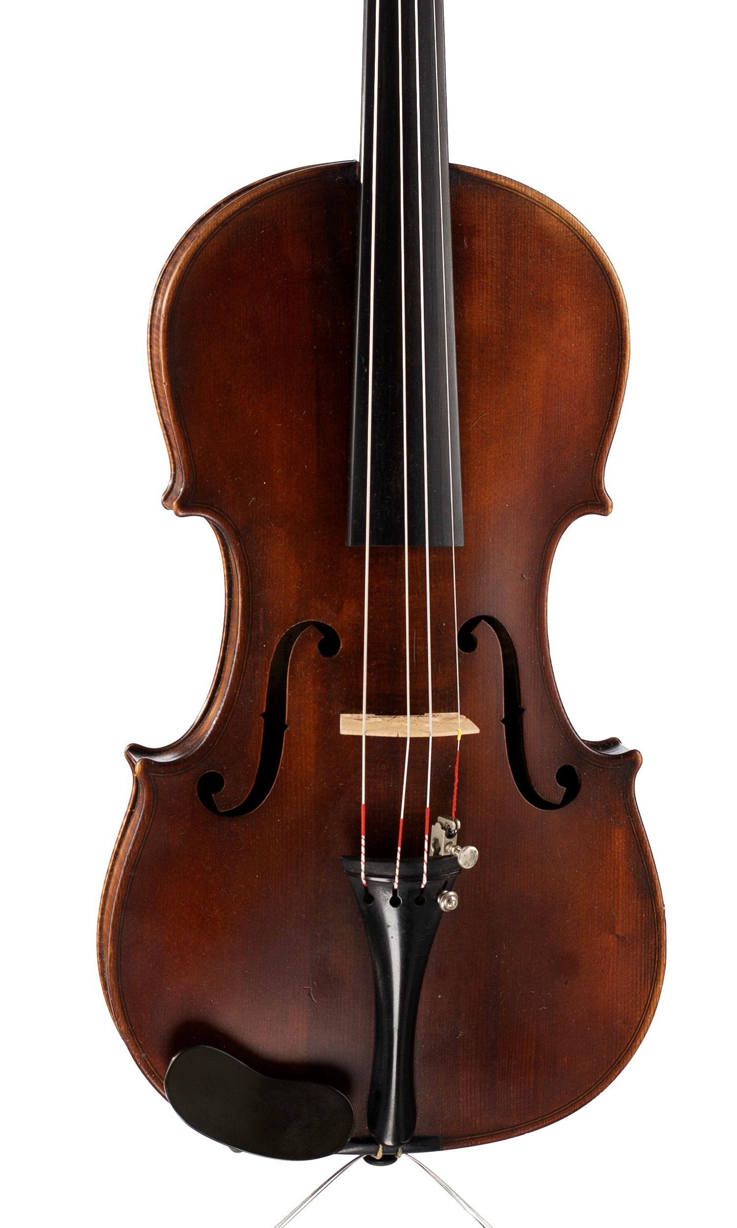 Violin by Job Ardern, Wilmslow, circa 1900 — angled view, 10°