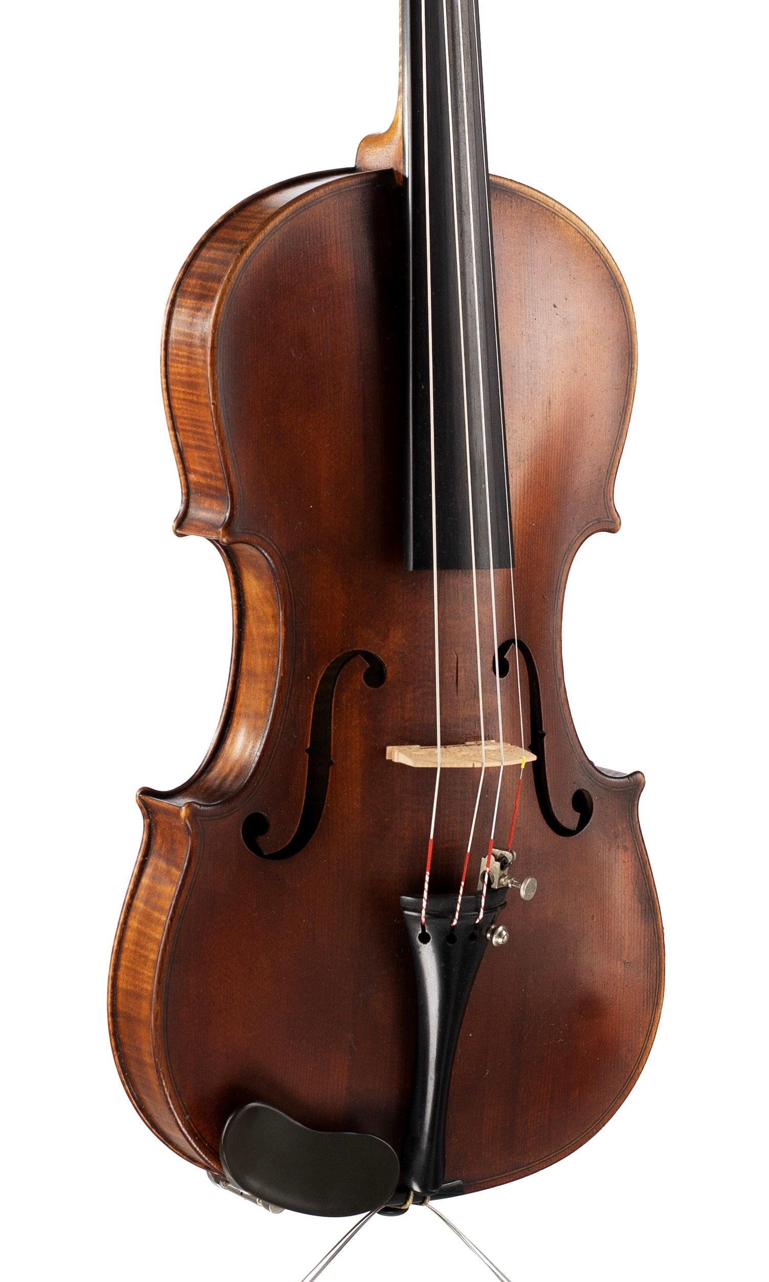 Violin by Job Ardern, Wilmslow, circa 1900 — angled view, 30°