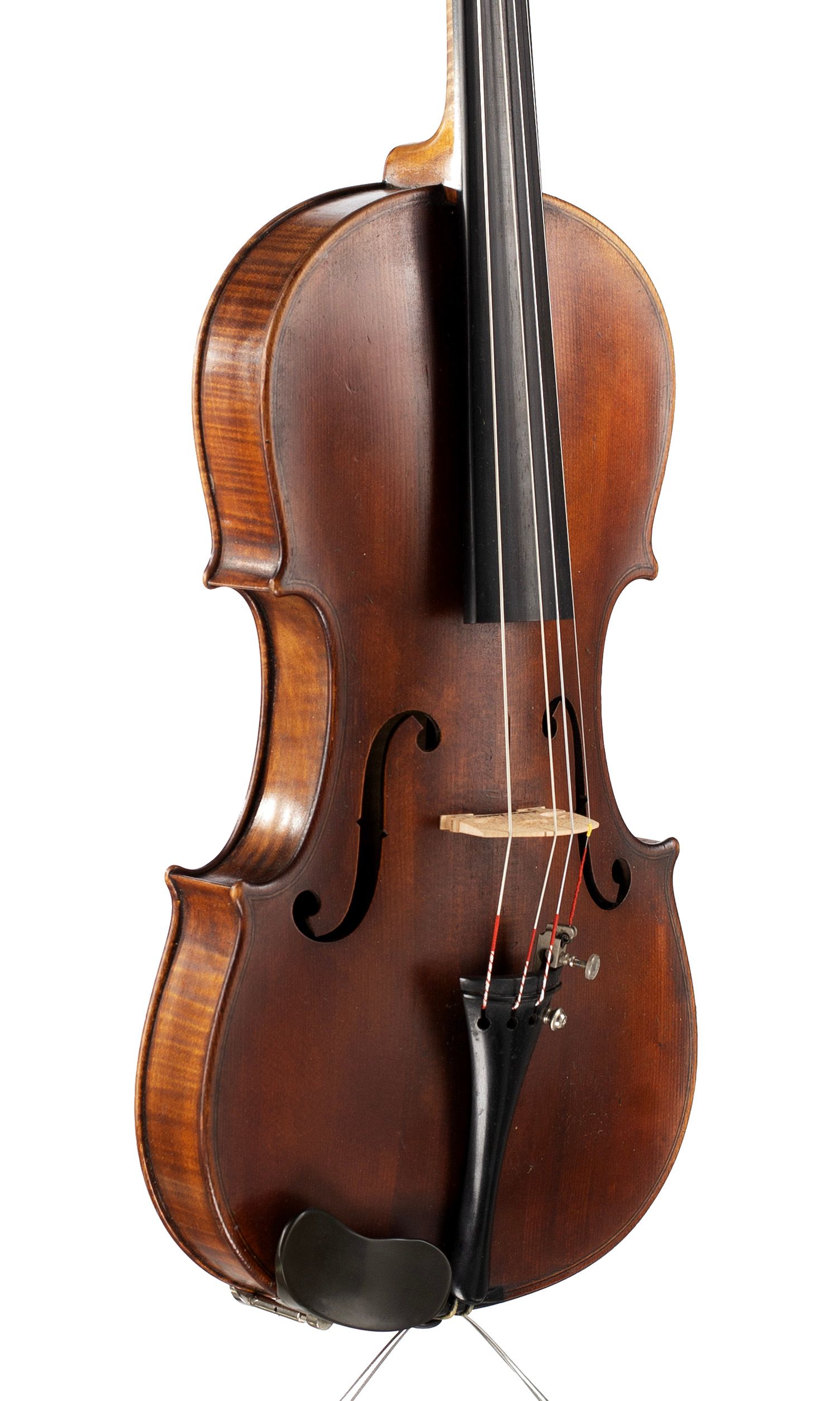 Violin by Job Ardern, Wilmslow, circa 1900 — angled view, 40°
