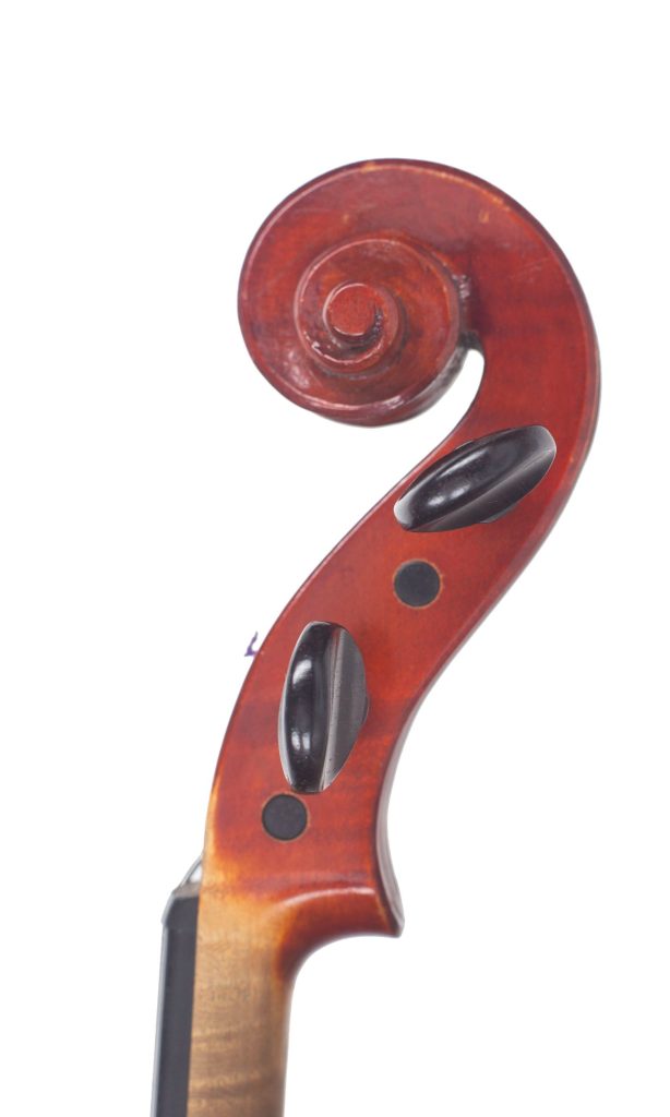 Violin by William Samuel Day, Plymouth, 1925 — scroll