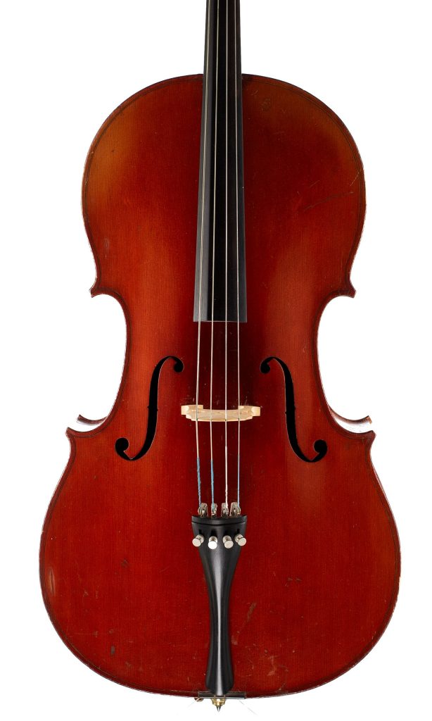 Cello, Workshop of Jérôme Thibouville-Lamy, Mirecourt, circa 1900 — front