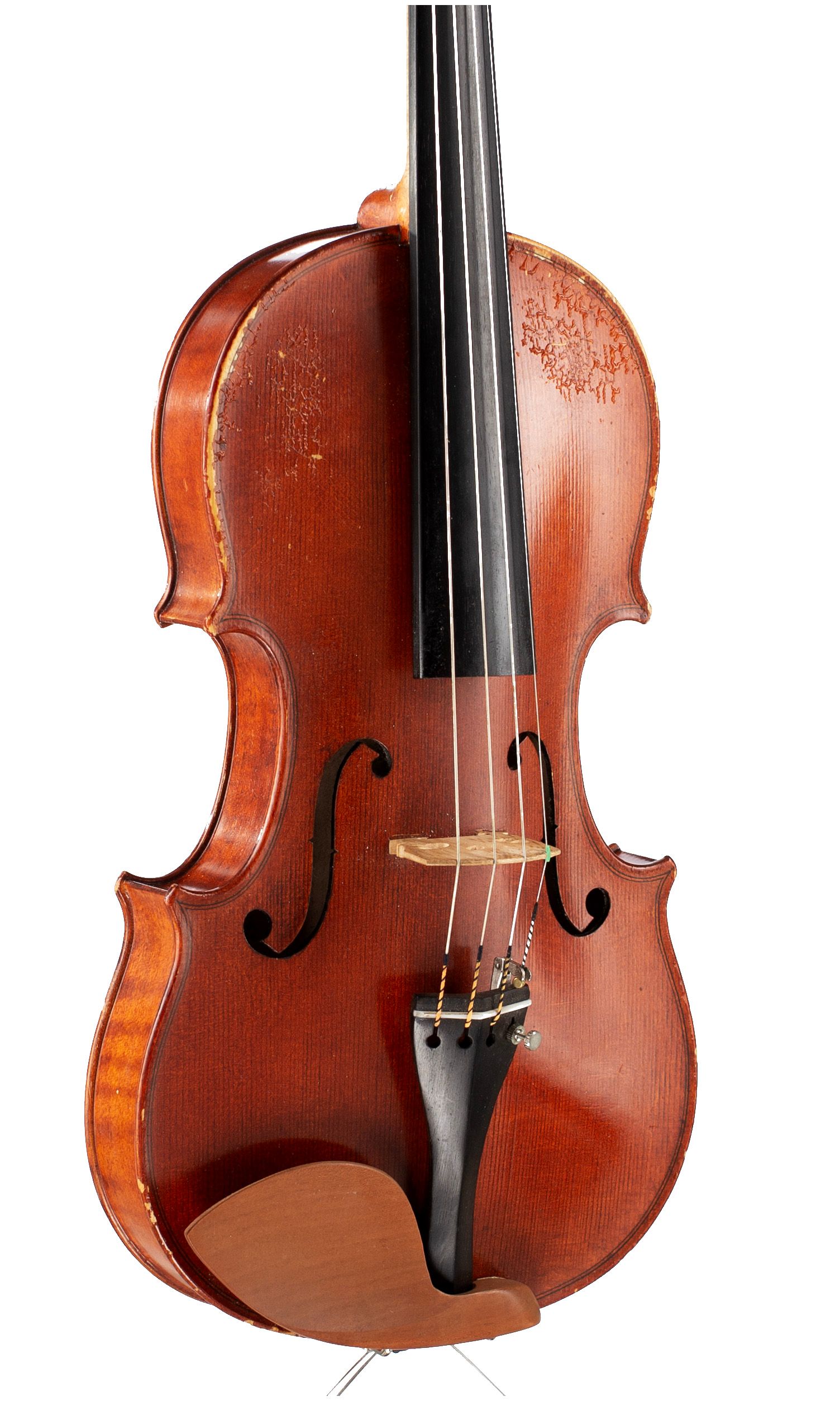 A violin by The Wessex Violin Co, England, 2014 — angled view, 30°