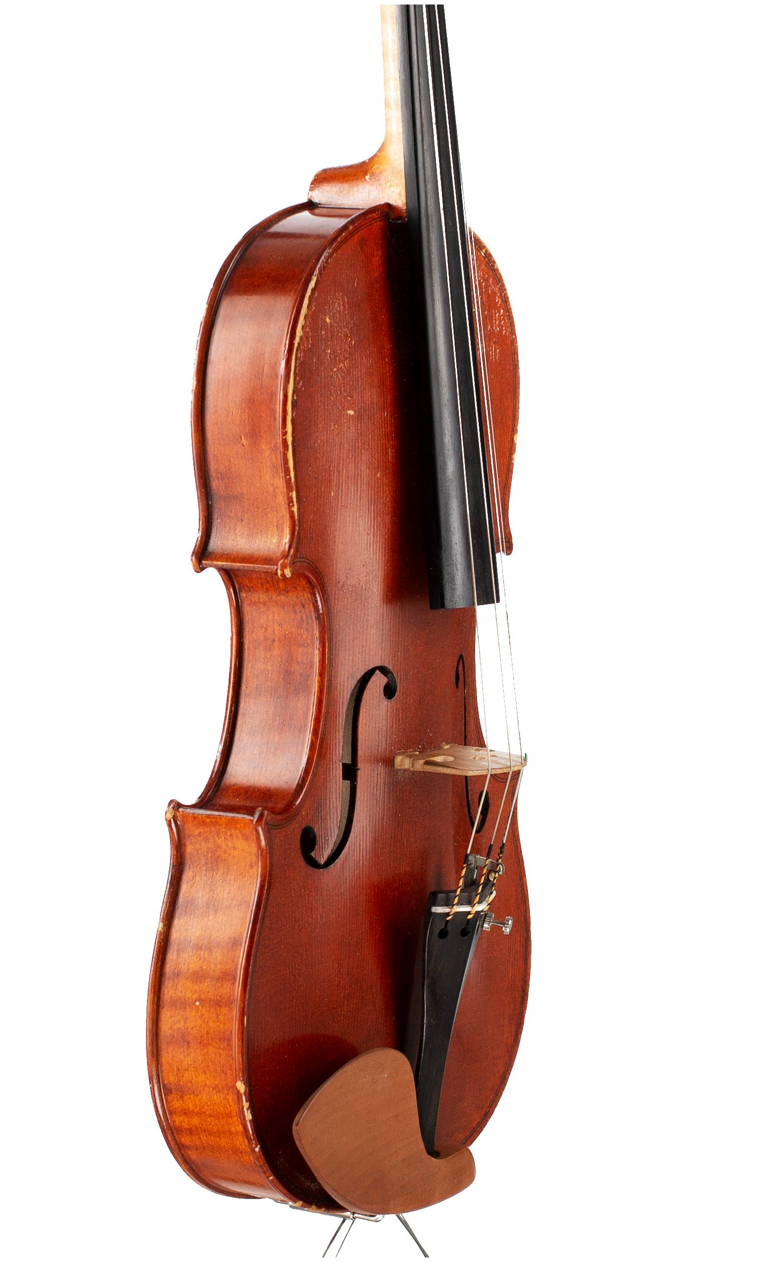 A violin by The Wessex Violin Co, England, 2014 — angled view, 60°