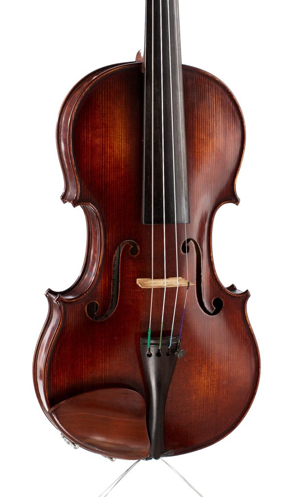 A violin by Julian Emery, 1984 — angled view, 20°