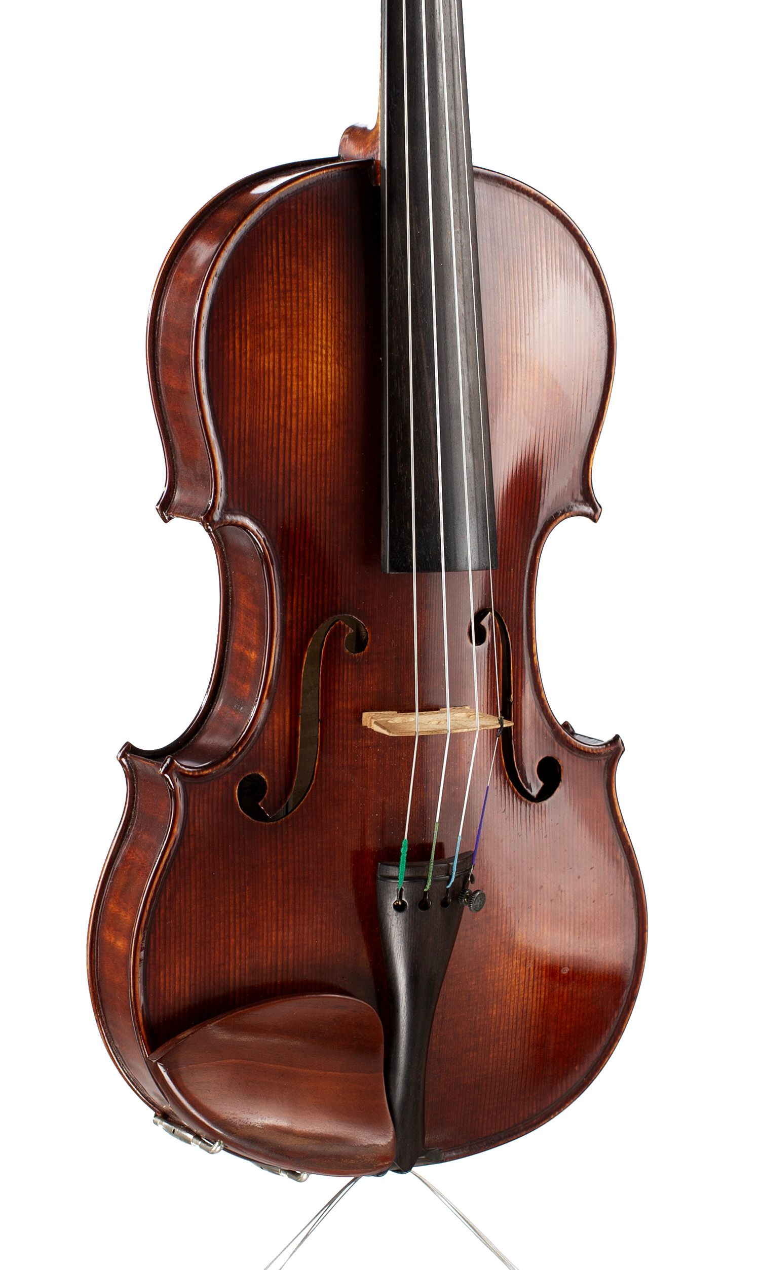 A violin by Julian Emery, 1984 — angled view, 30°
