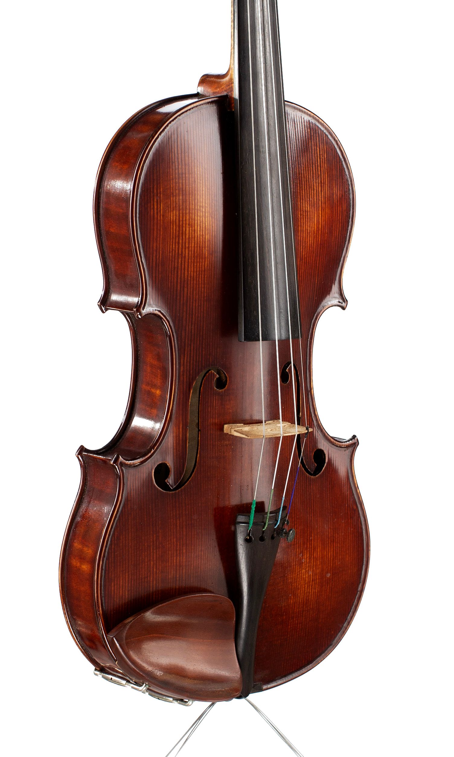 A violin by Julian Emery, 1984 — angled view, 40°