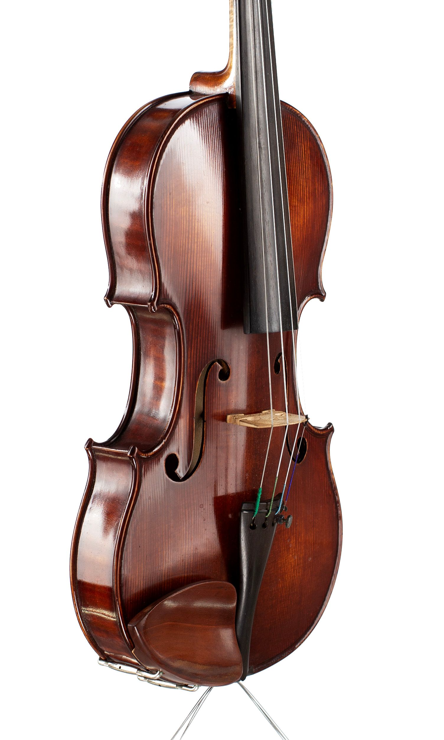 A violin by Julian Emery, 1984 — angled view, 50°