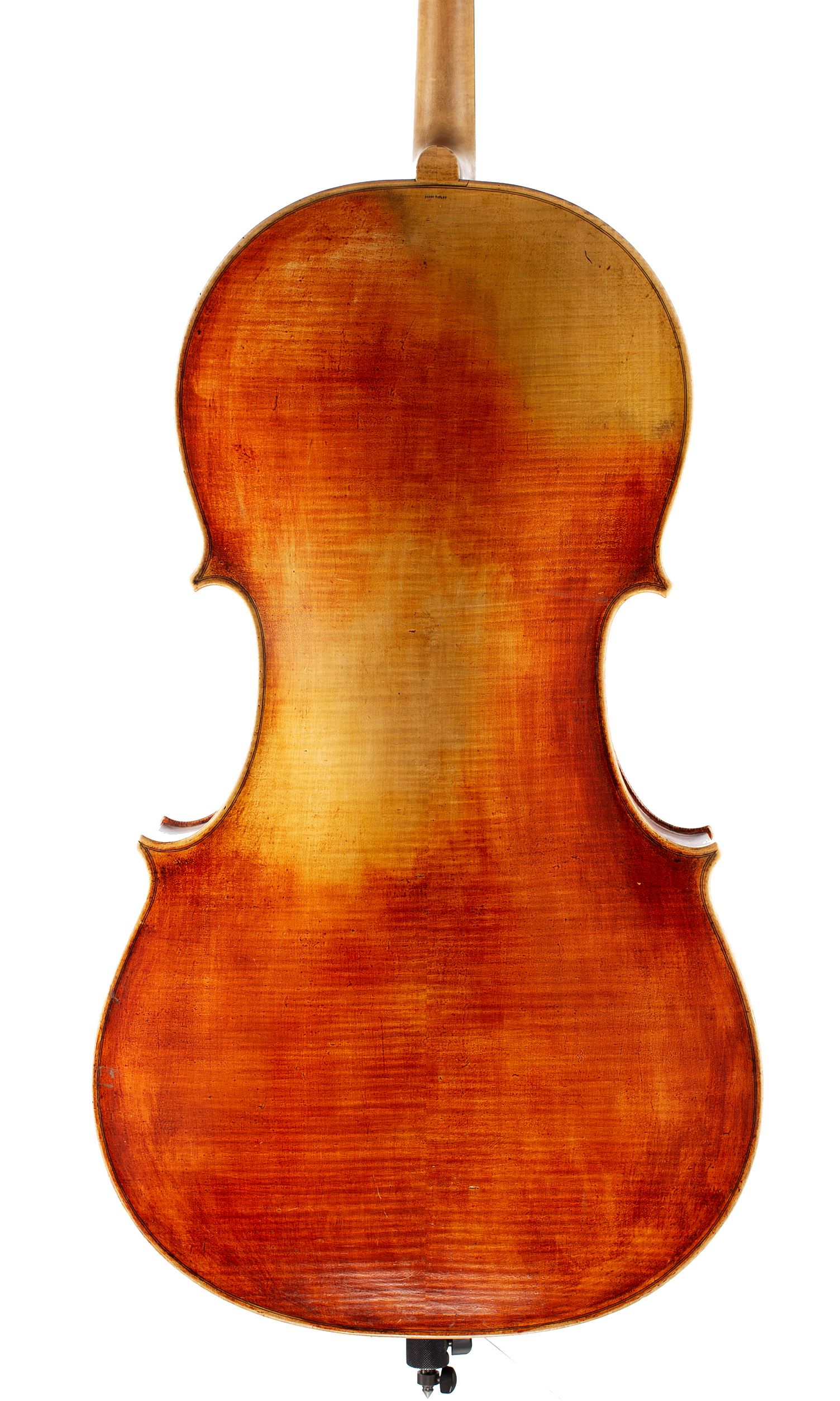 Cello by Barry Taylor, Britain, circa 1980 — back